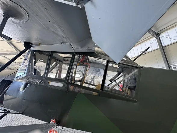 Cockpit and instrument panel of a 1943 Fieseler Fi-156 "Storch".