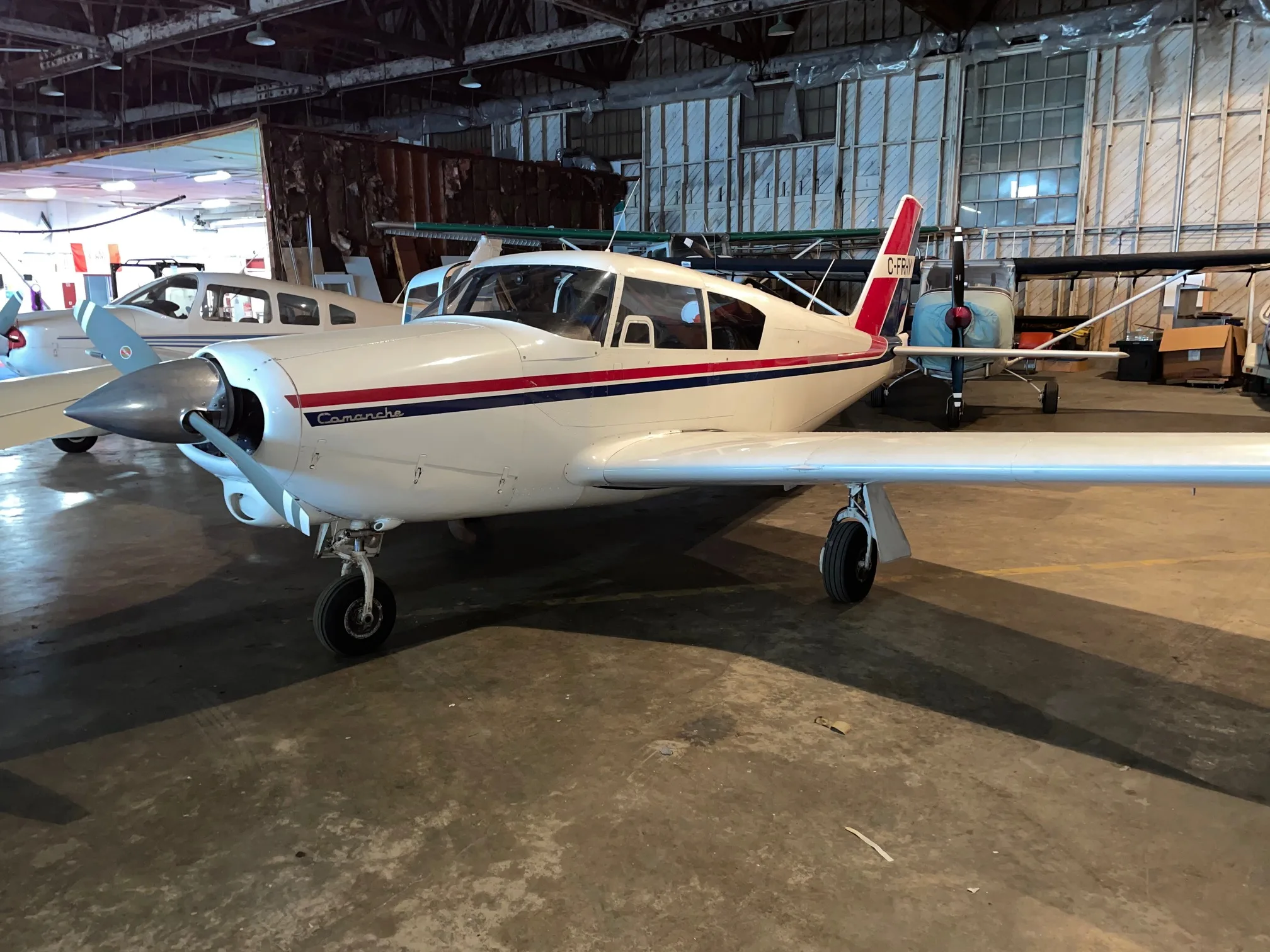 Exterior view of a Piper aircraft operating certificate with a seneca i ii.