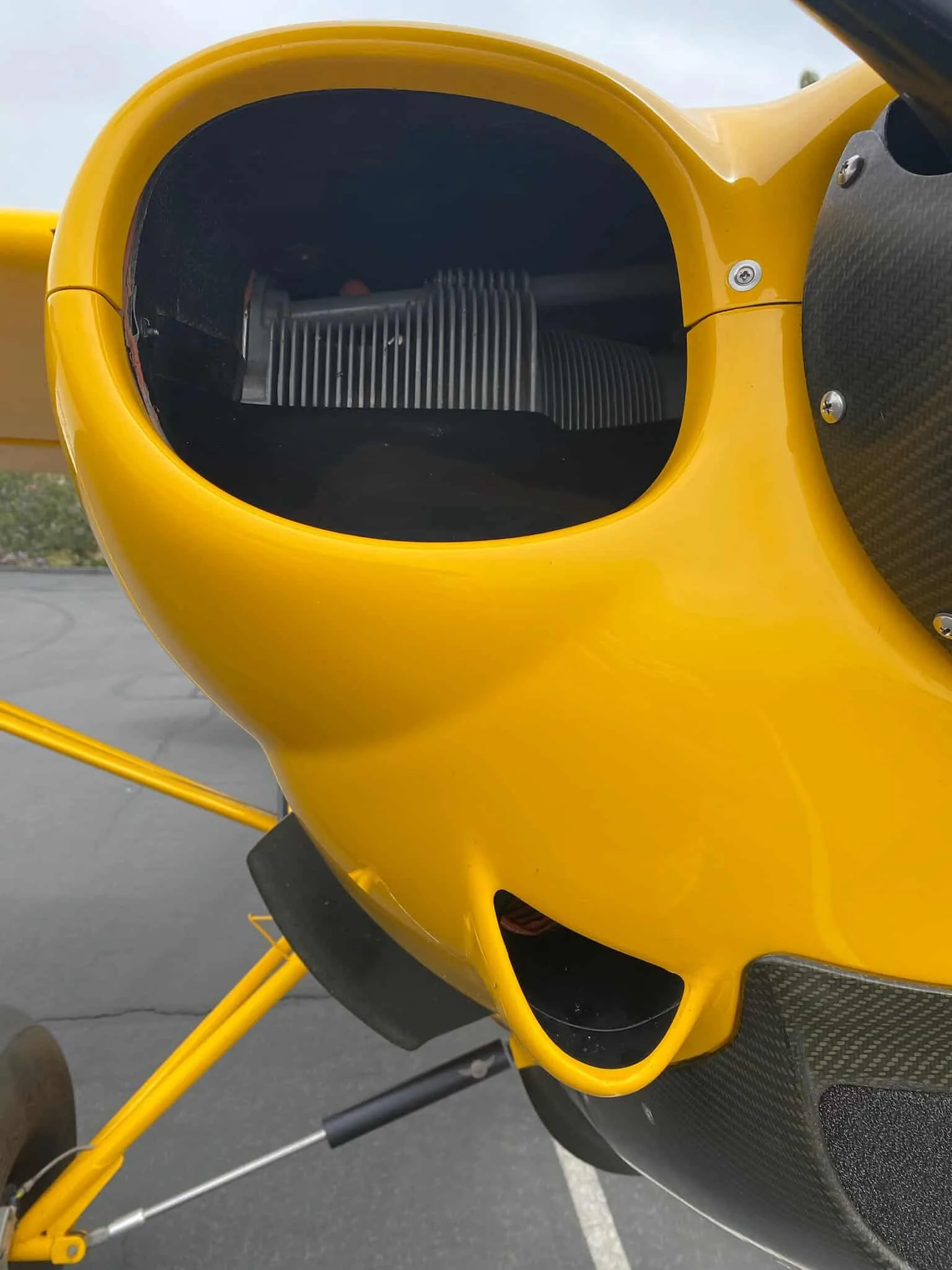 Engine detail of a 2017 CubCrafters CARBON CUB FX.