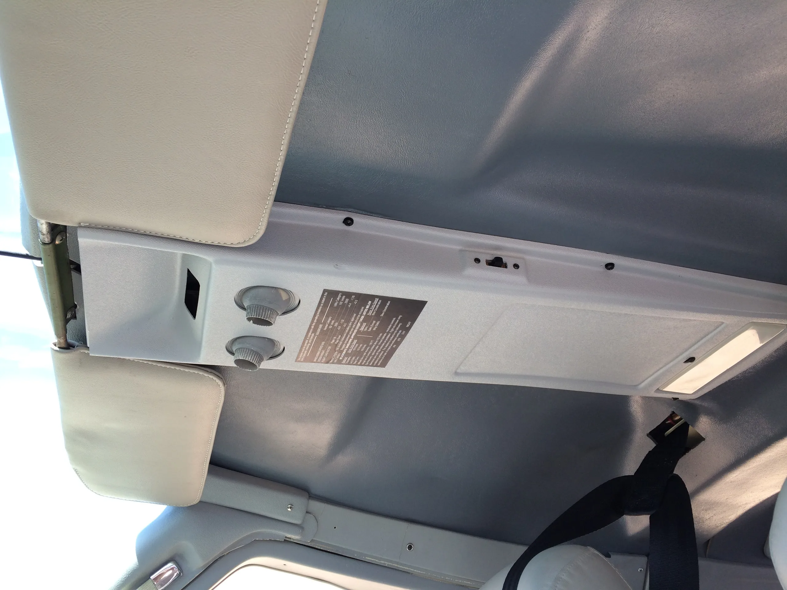 Cabin interior of a aircraft.