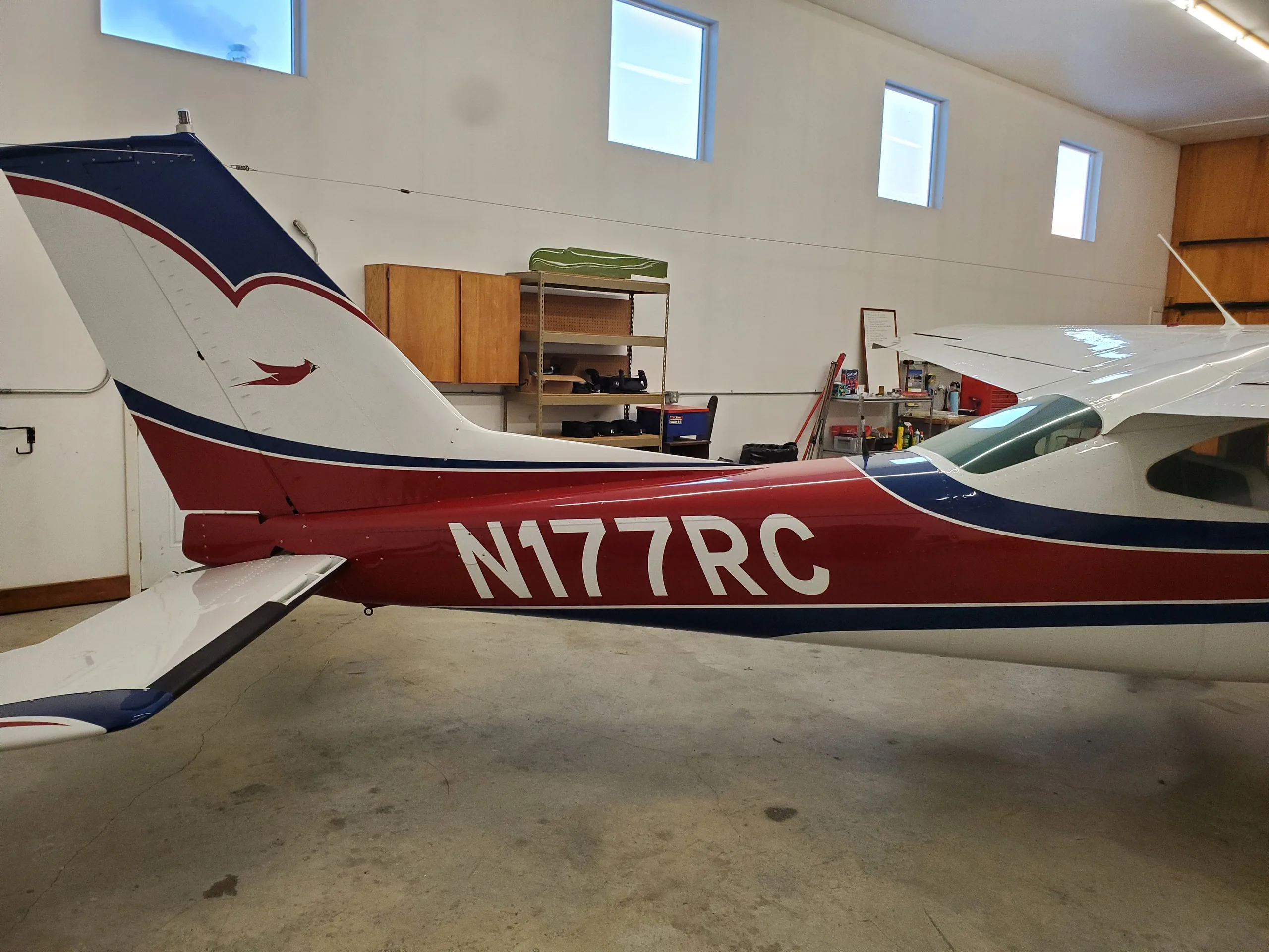 Exterior view of a 1973, N177RC.