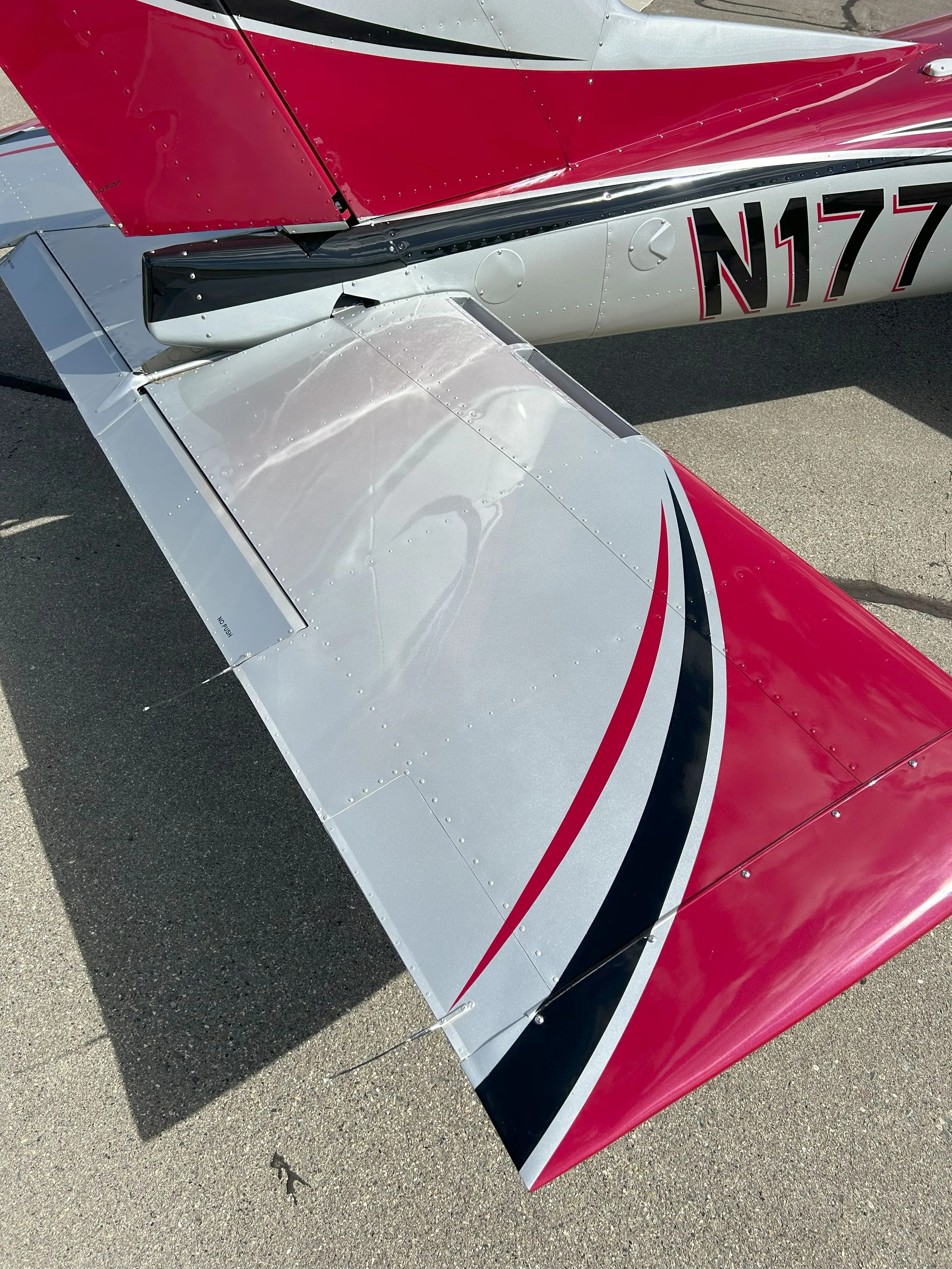 Exterior view of a 1977, N177WF.