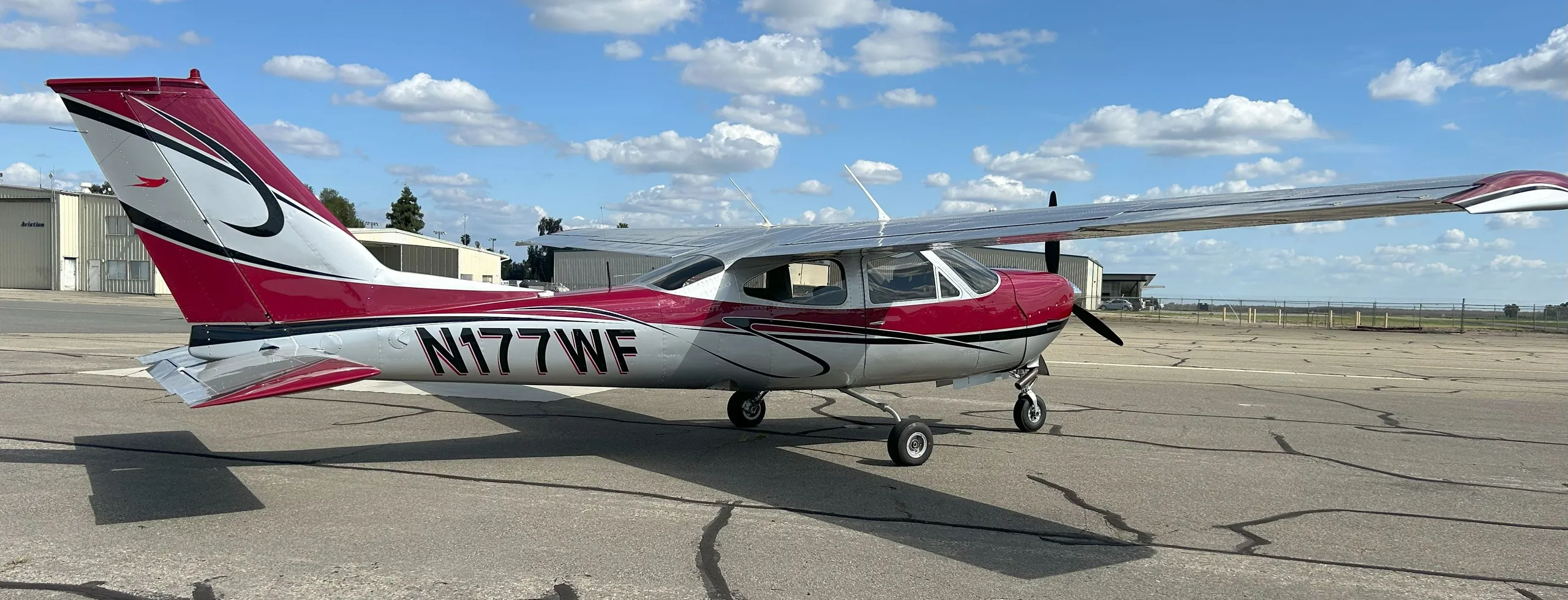 Exterior view of a 1977, N177WF.