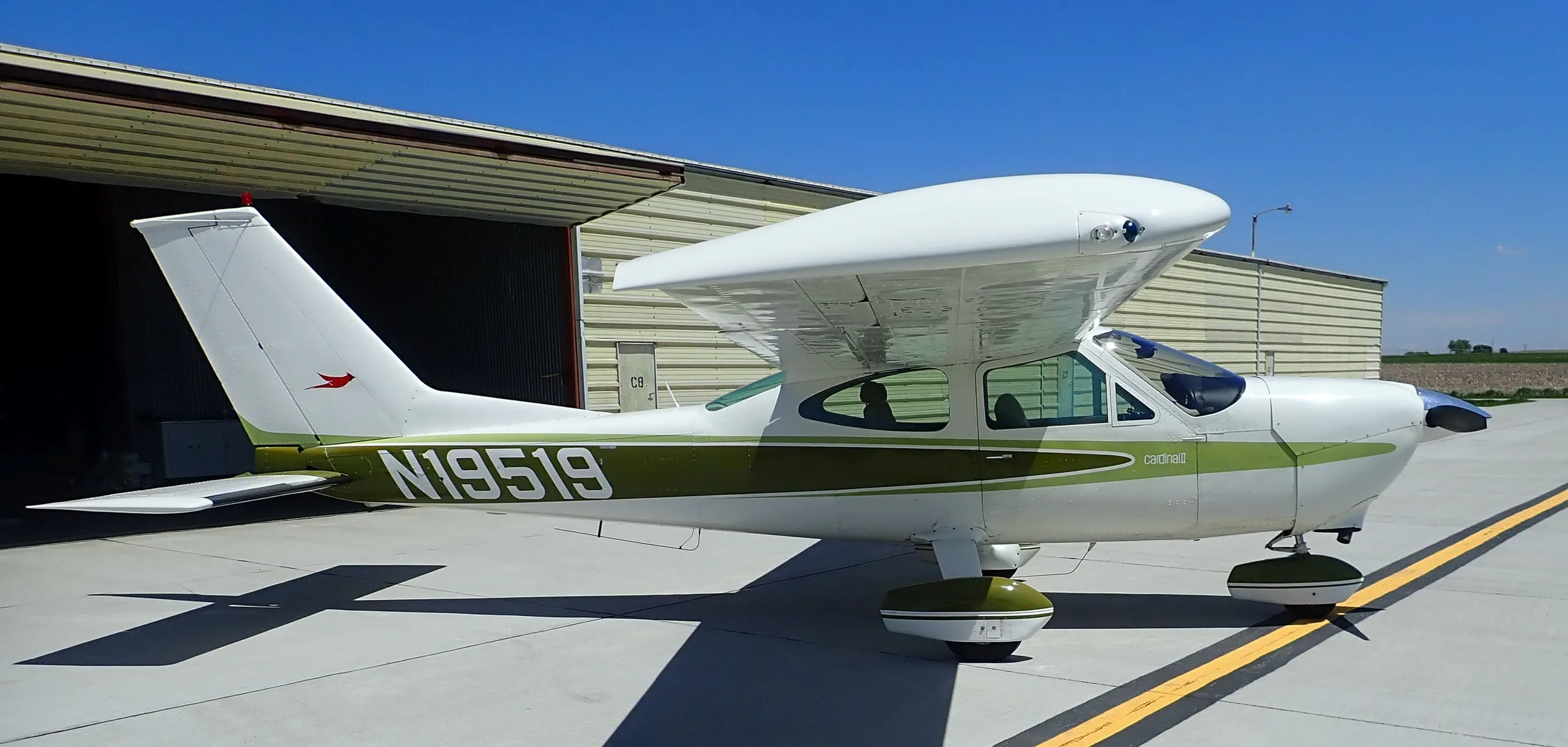 Exterior view of a 1977, N19519.