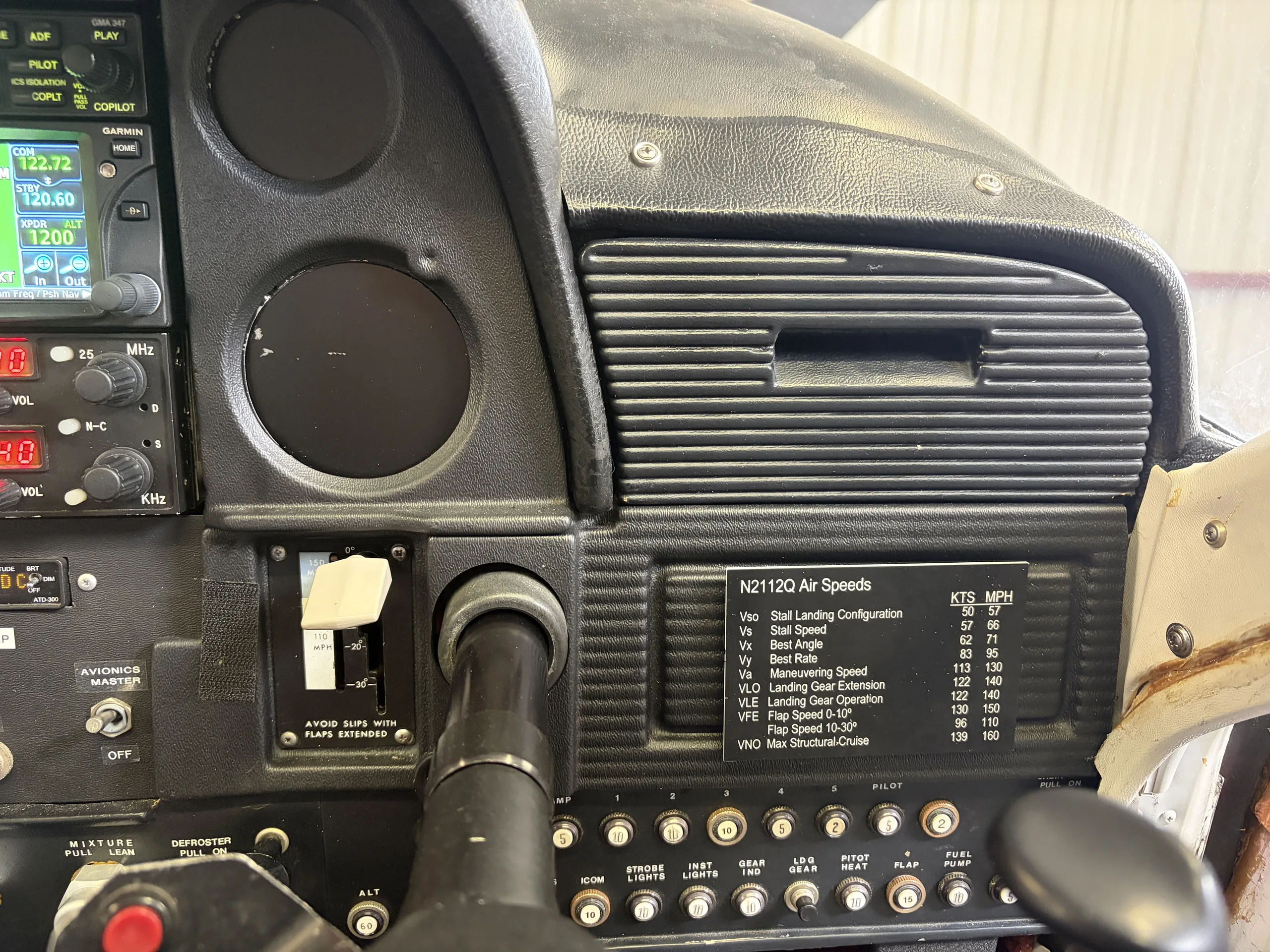 Avionics suite of a 1974.