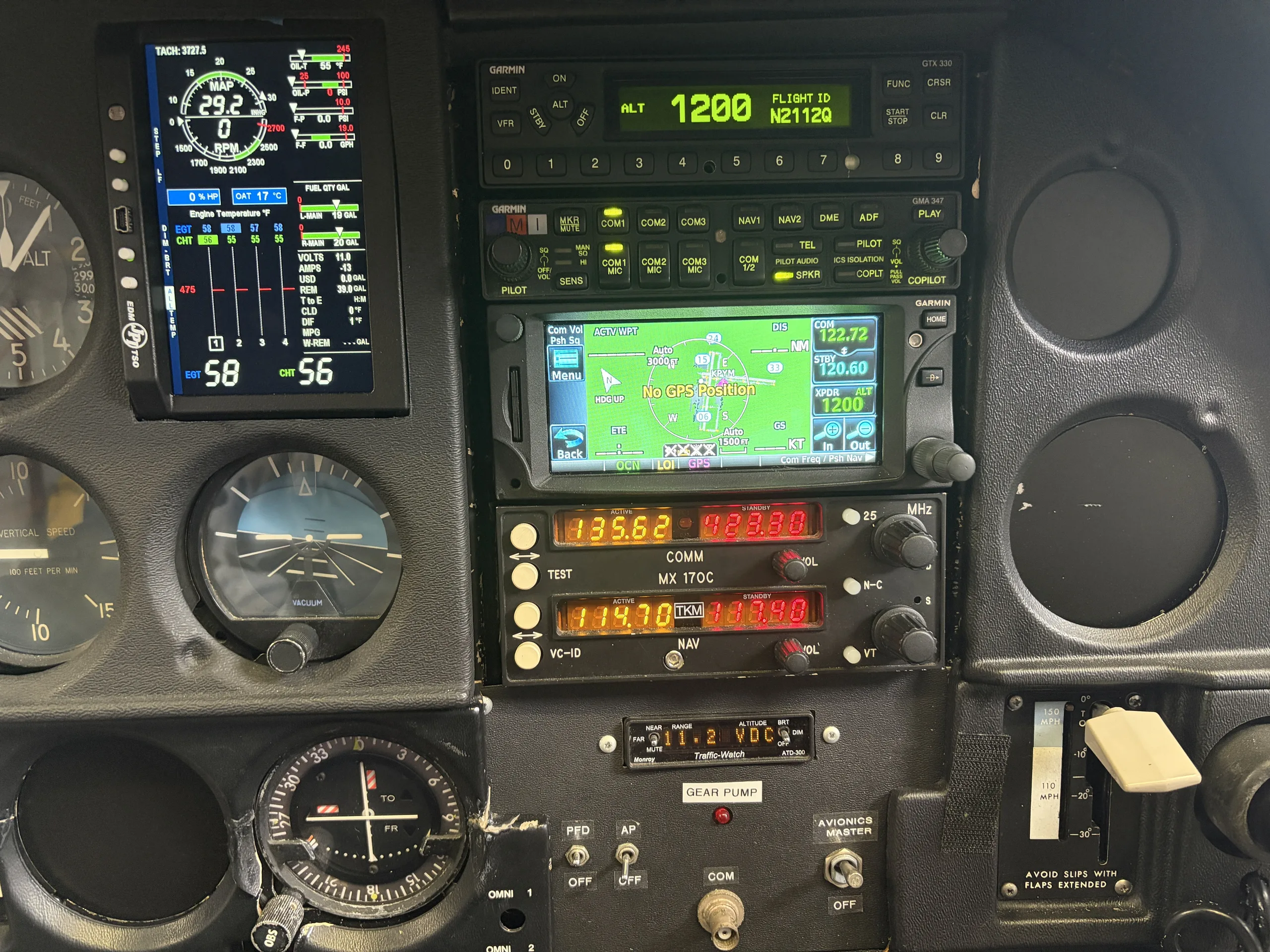 Avionics suite of a 1974.