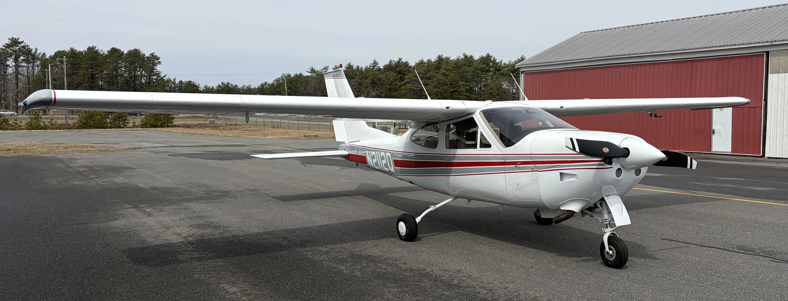 Exterior view of a 1974, N2112Q.