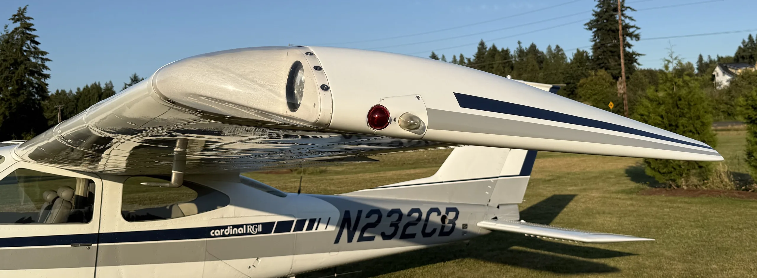 Exterior view of a 1976, N232CB.