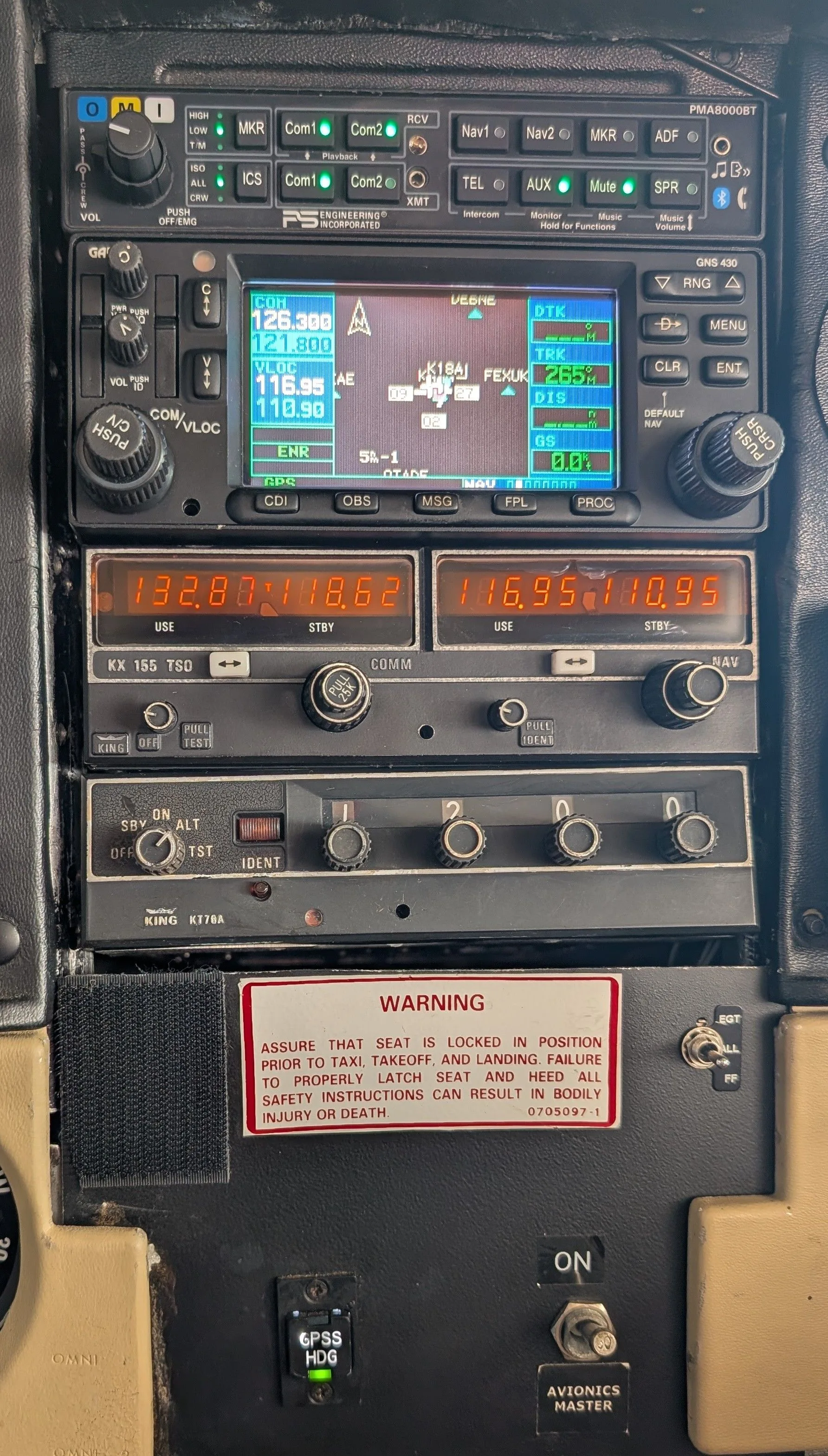 Avionics suite of a 1969.