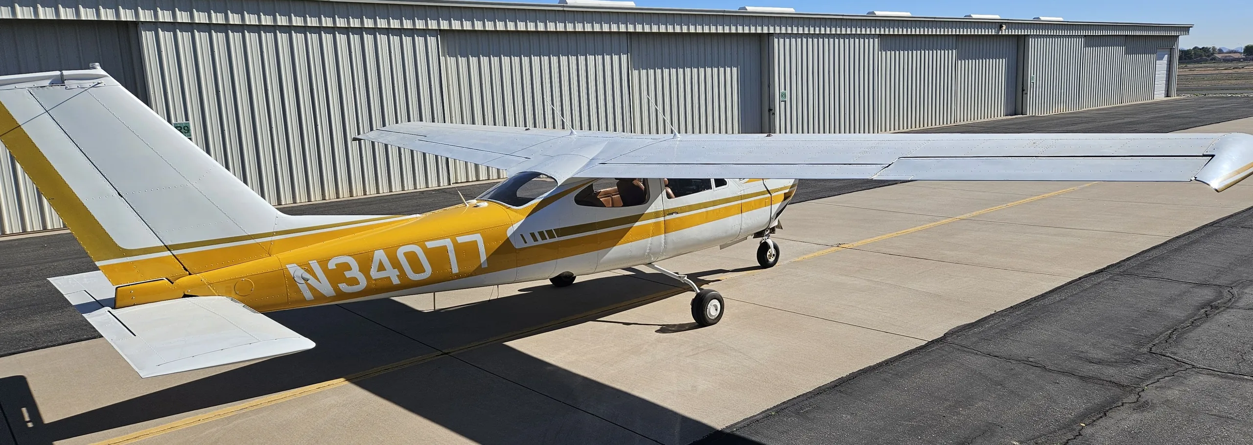 Exterior view of a 1976, N34077.
