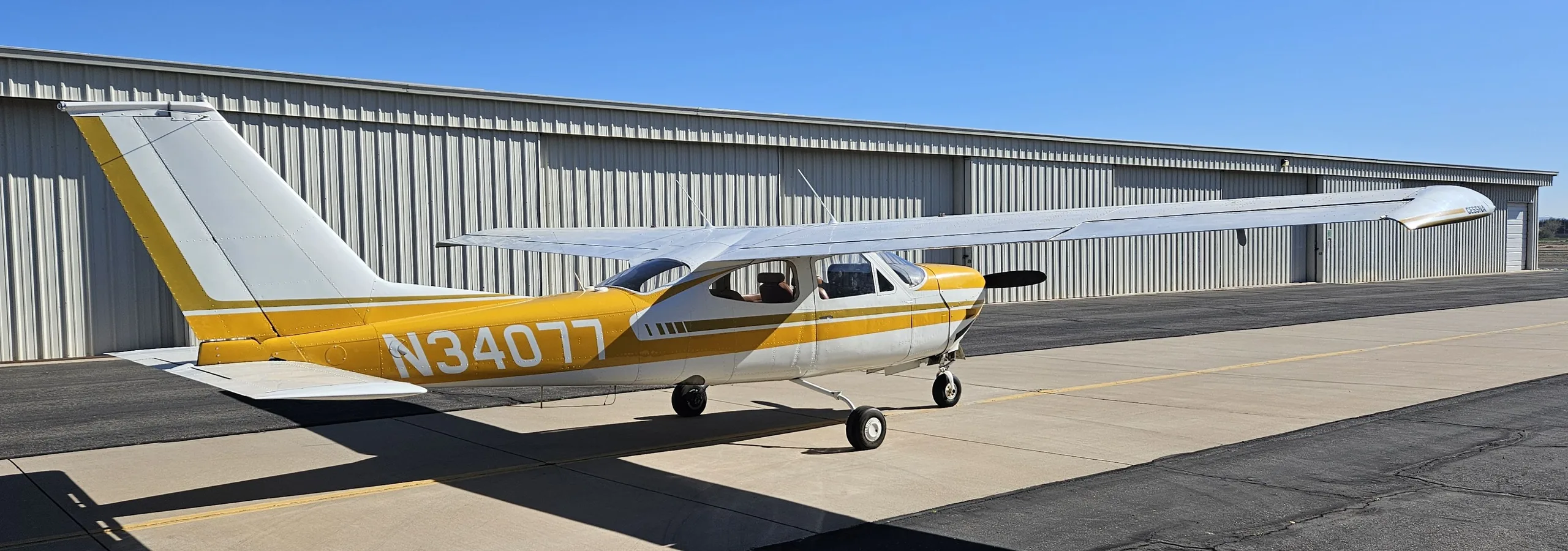 Exterior view of a 1976, N34077.