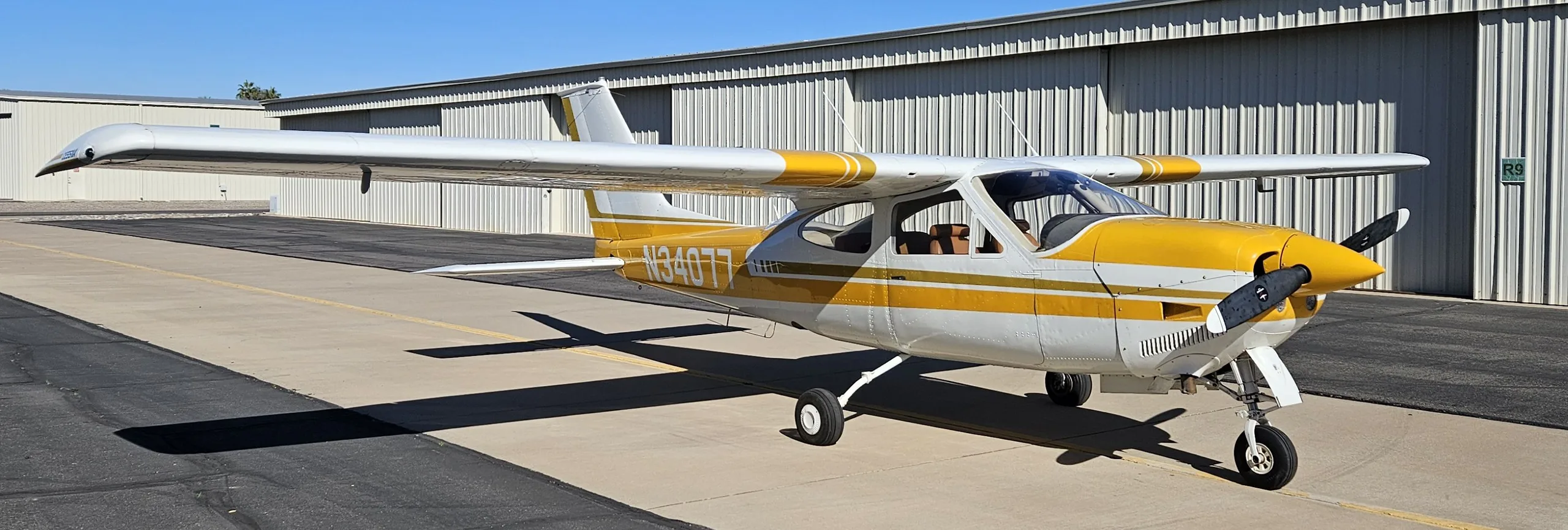 Exterior view of a 1976, N34077.