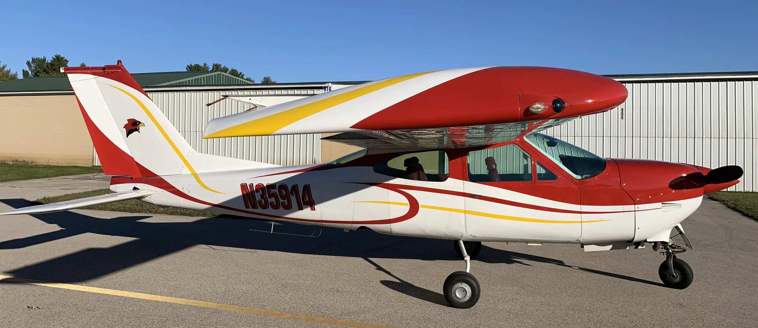 Exterior view of a 1977, N35914.