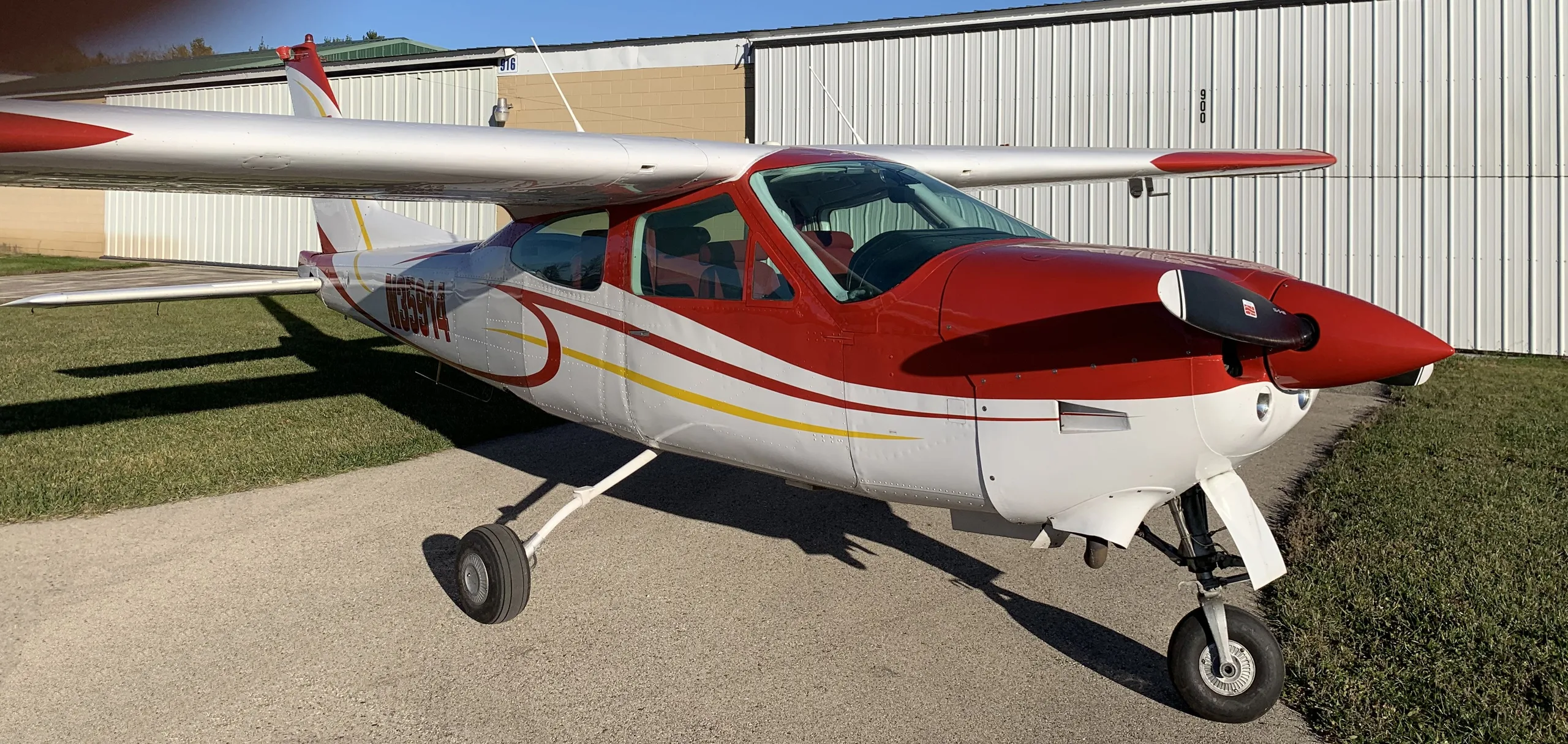 Exterior view of a 1977, N35914.