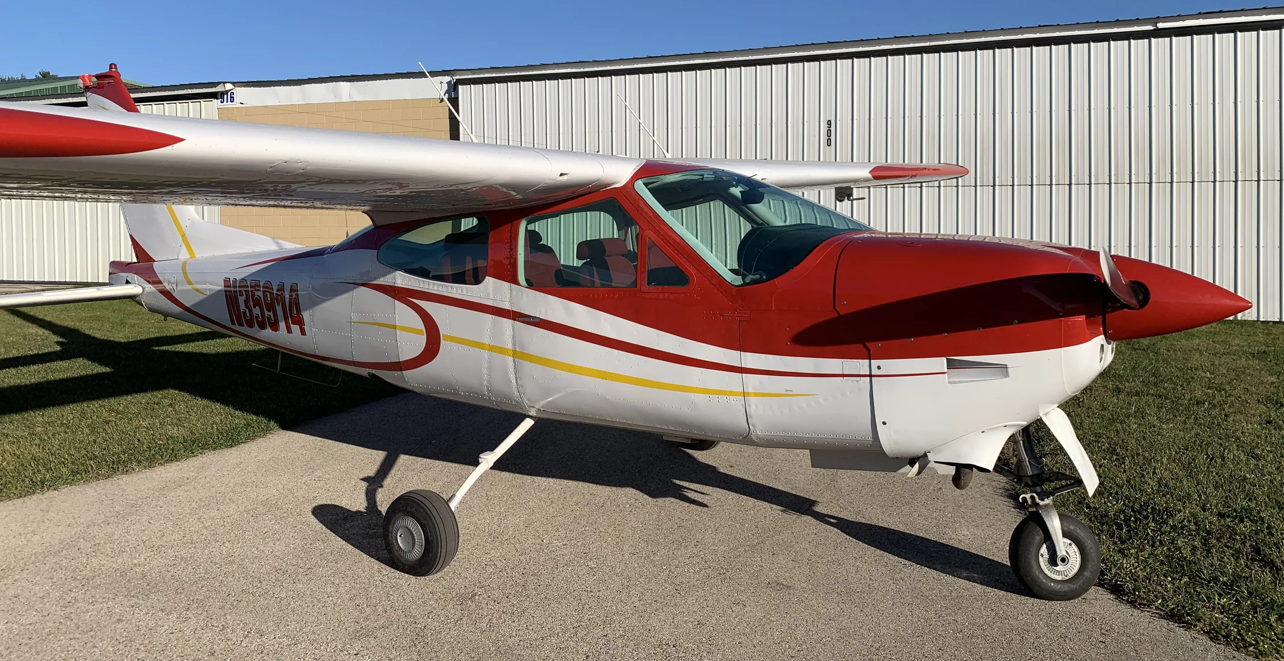 Exterior view of a 1977, N35914.