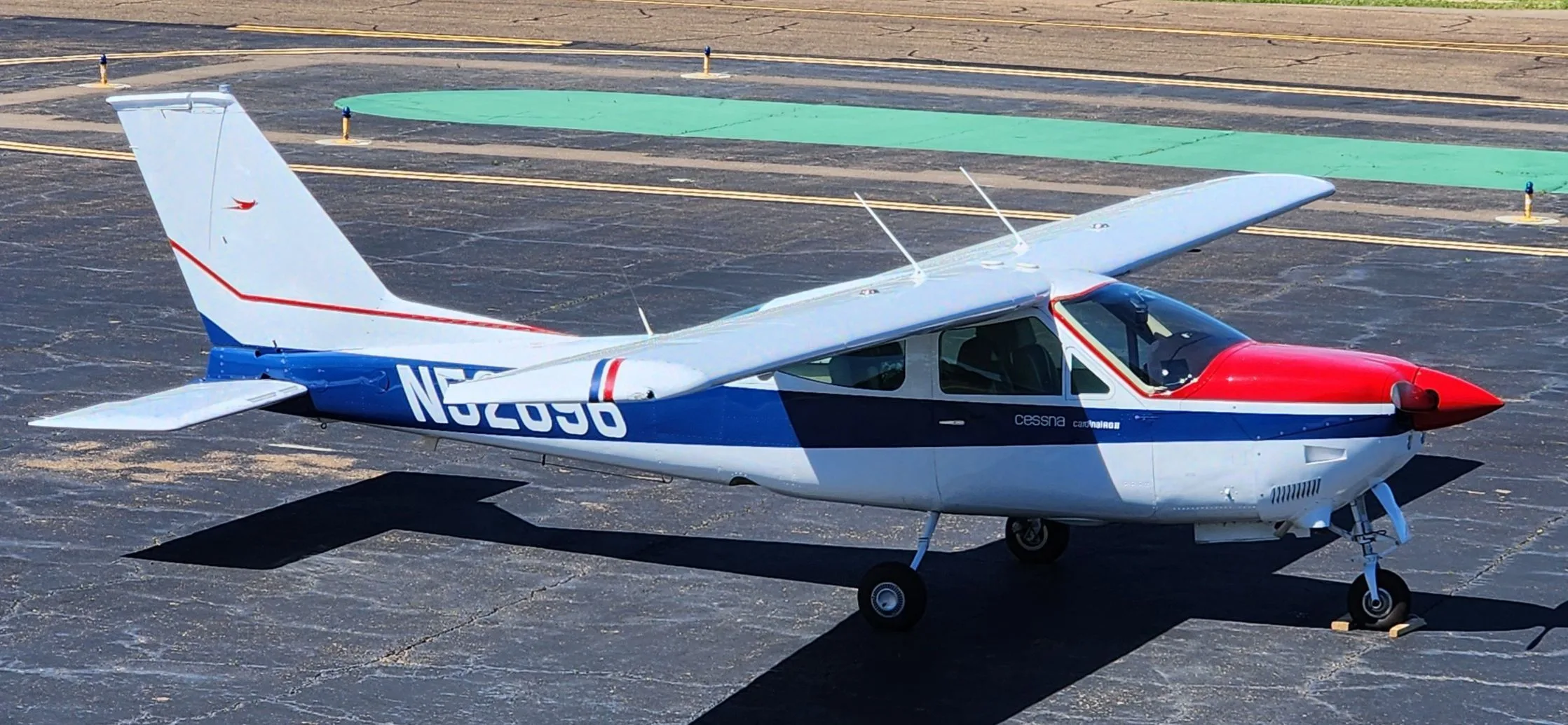 Exterior view of a 1977, N52696.