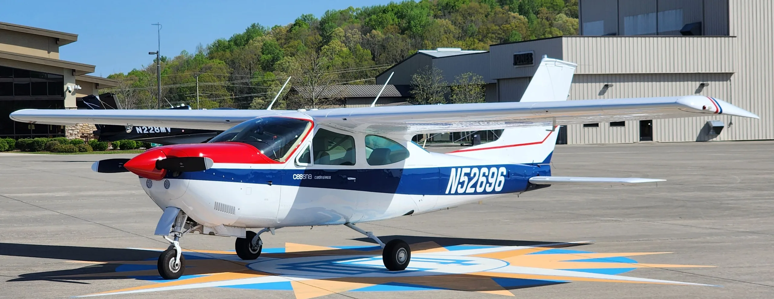 Exterior view of a 1977, N52696.