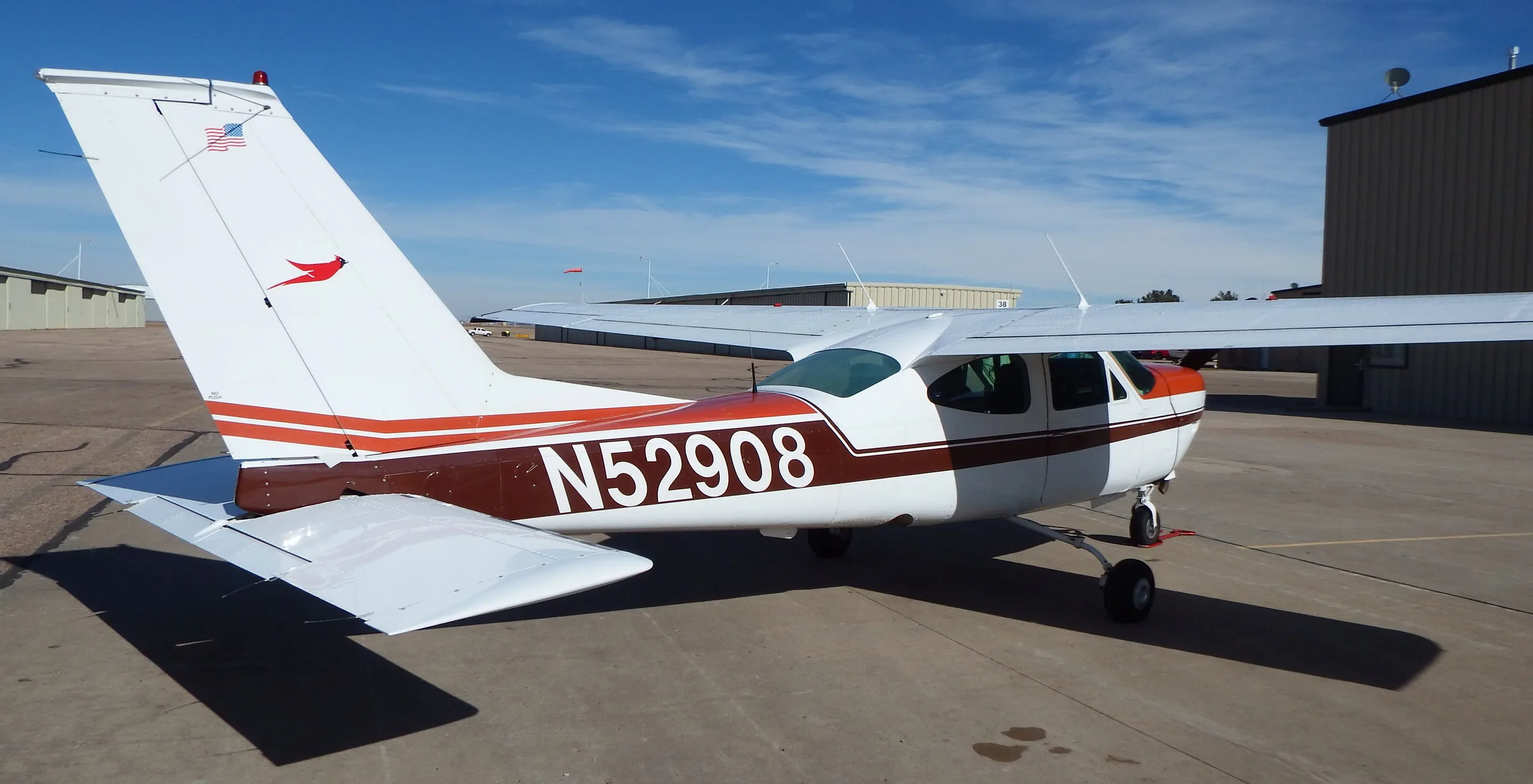 Exterior view of a 1978, N52908.