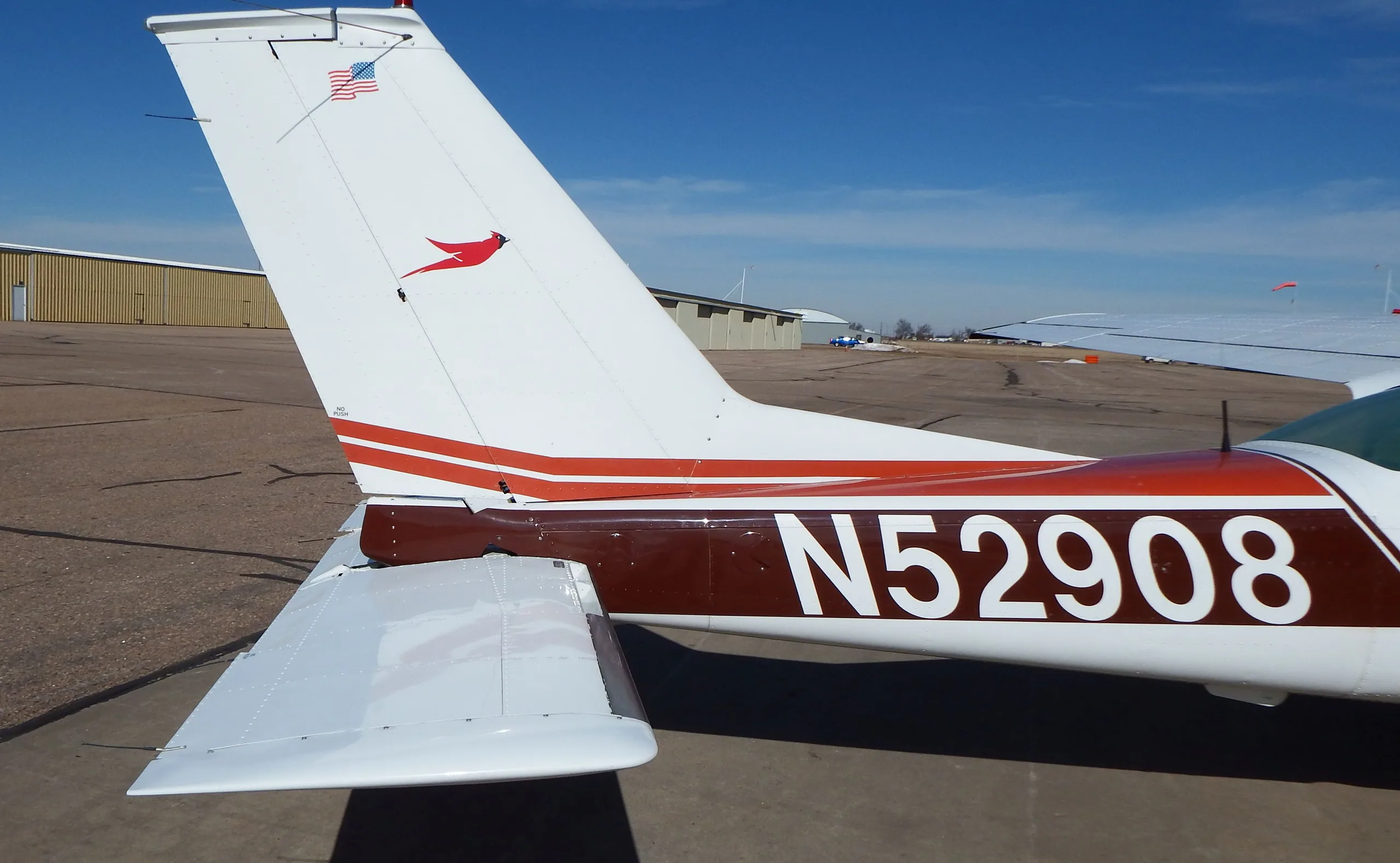 Exterior view of a 1978, N52908.
