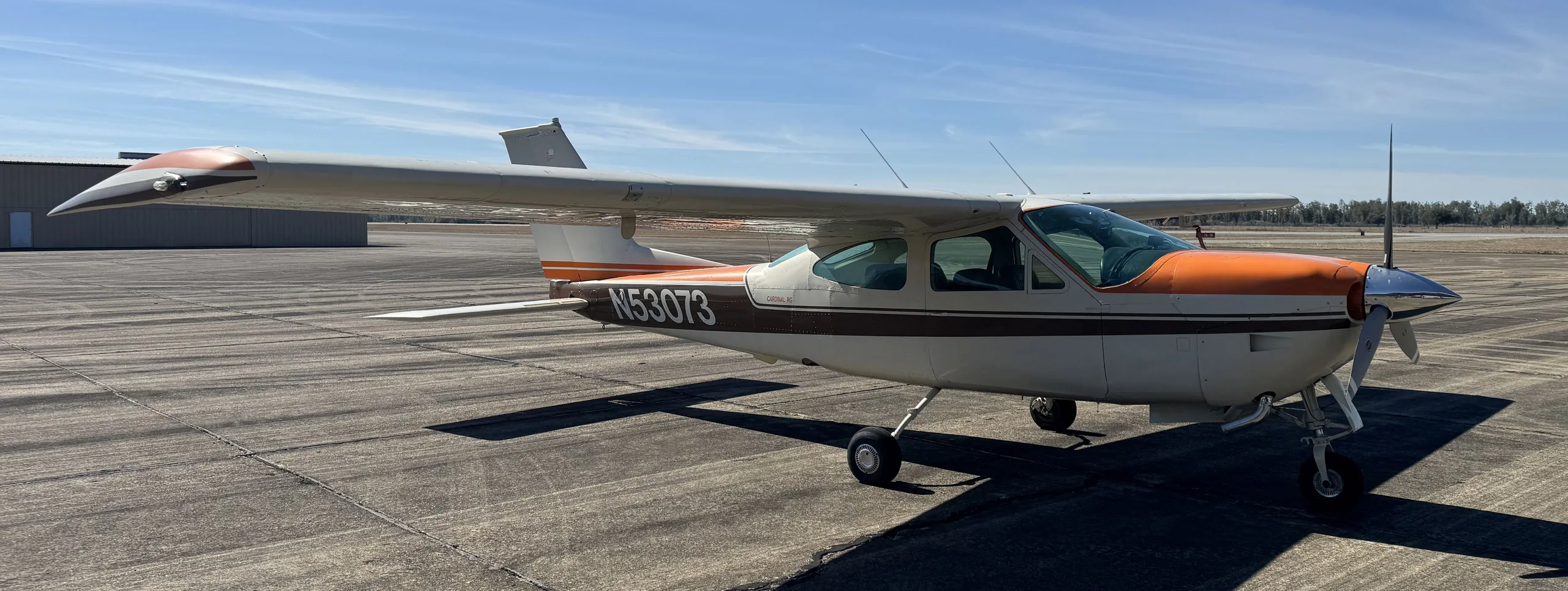 Exterior view of a 1978, N53073.