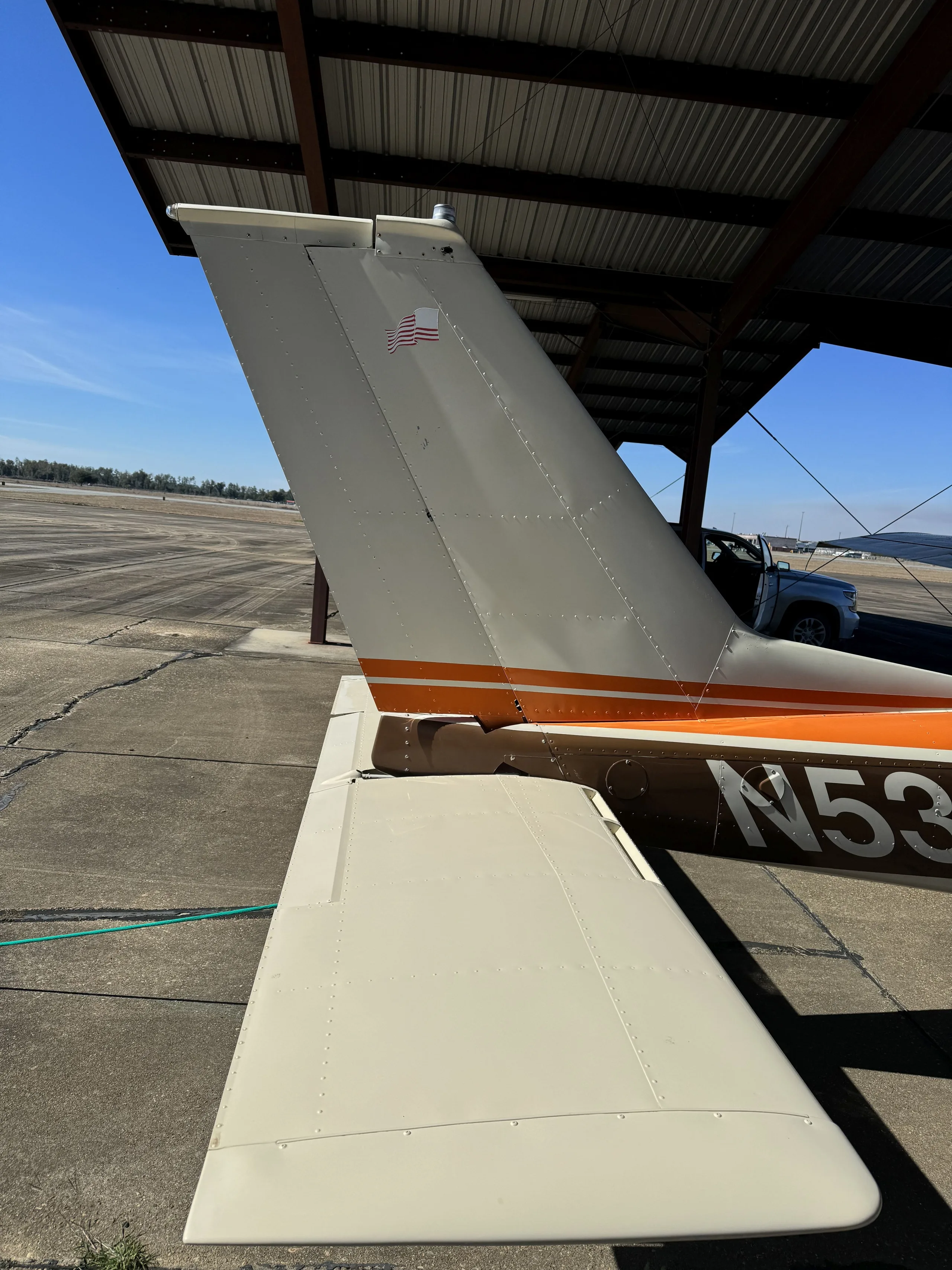 Exterior view of a 1978, N53073.