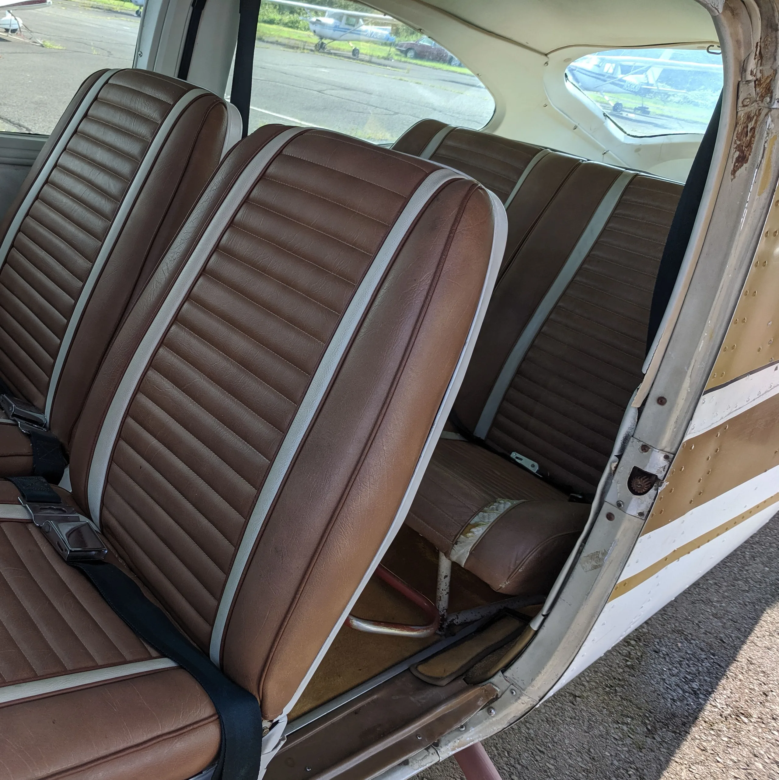 Cabin interior of a aircraft.