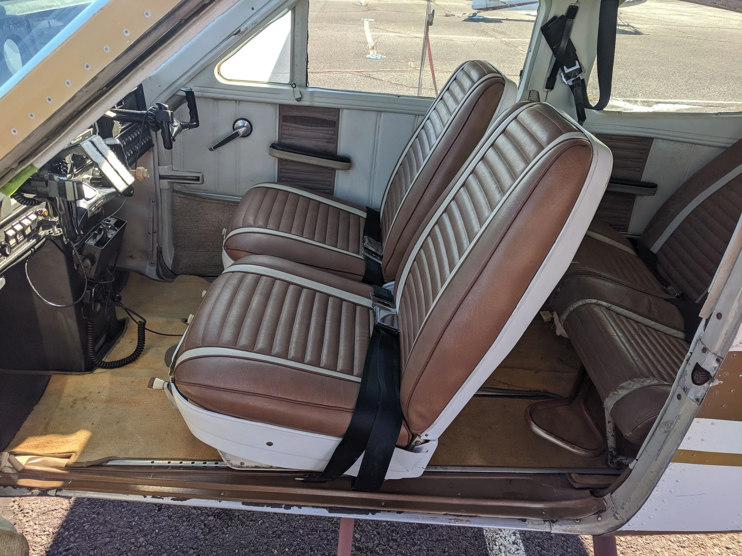 Cabin interior of a aircraft.