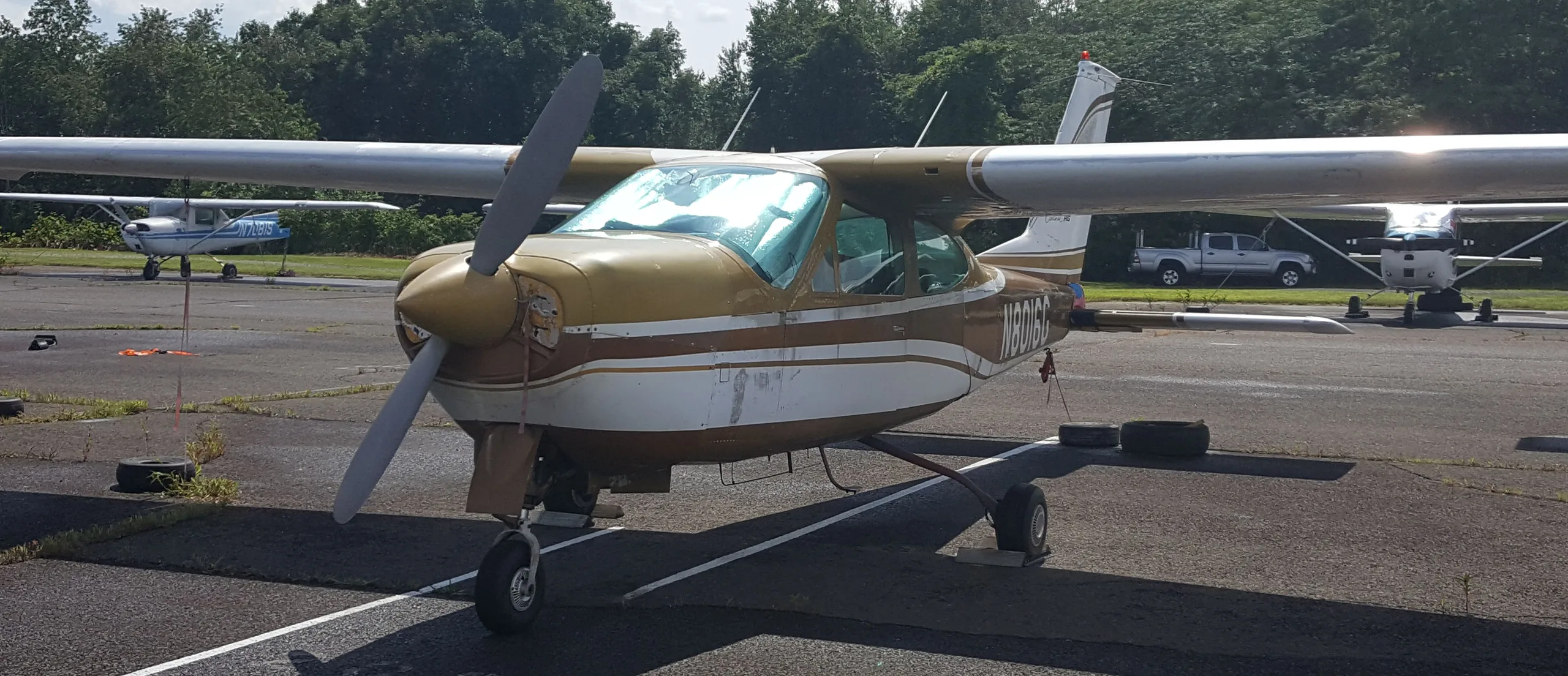 Exterior view of a aircraft.
