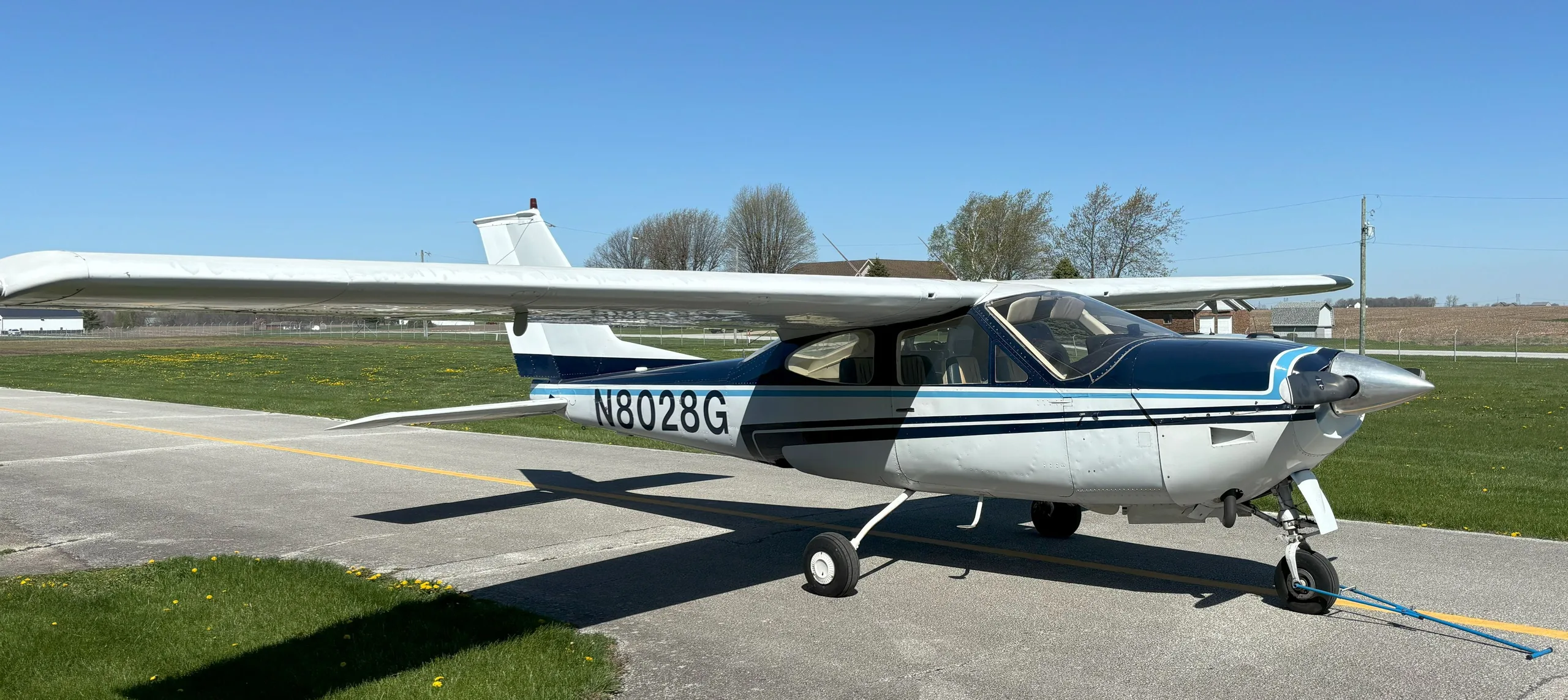Exterior view of a 1971, N8028G.