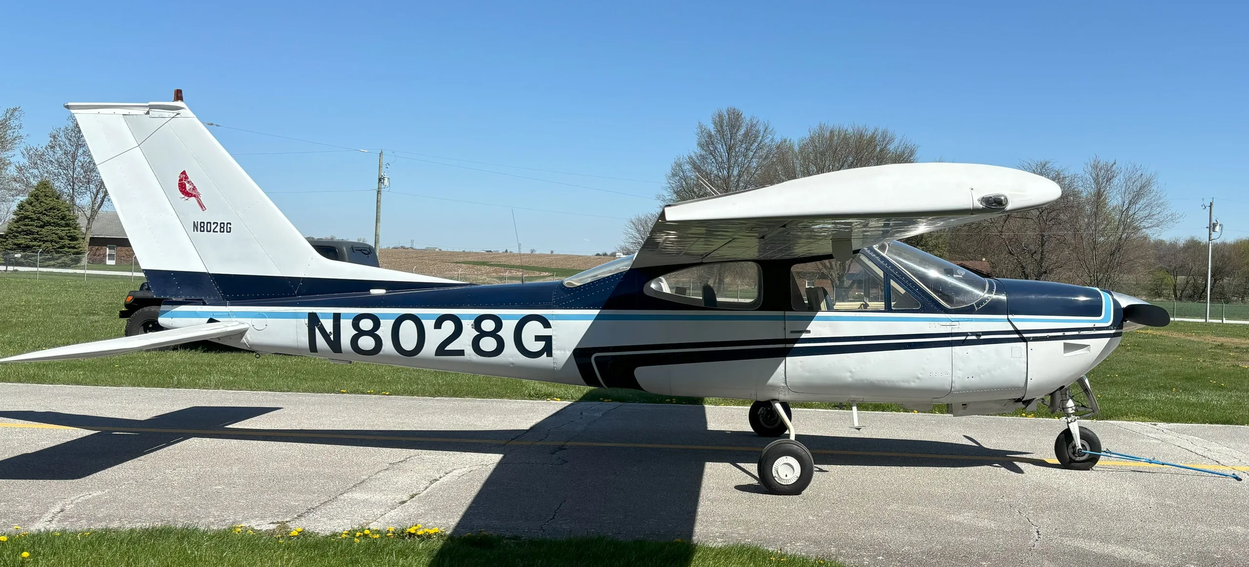 Exterior view of a 1971, N8028G.