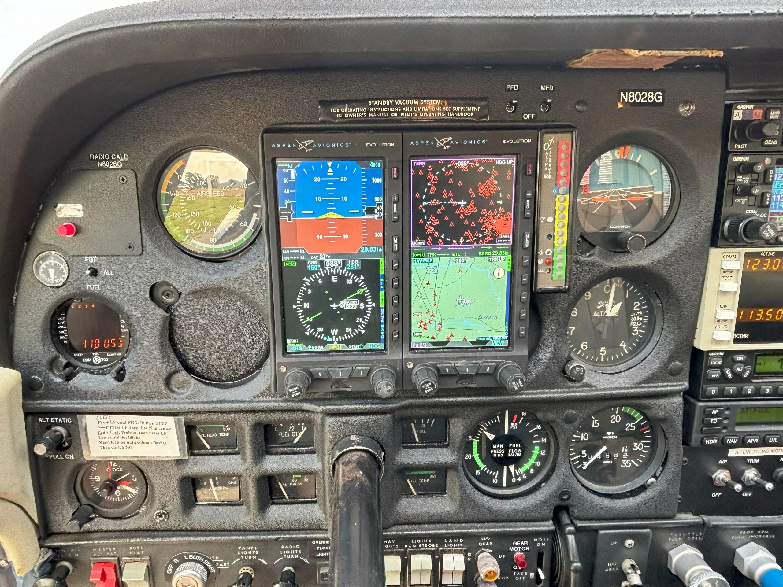 Avionics suite of a 1971.