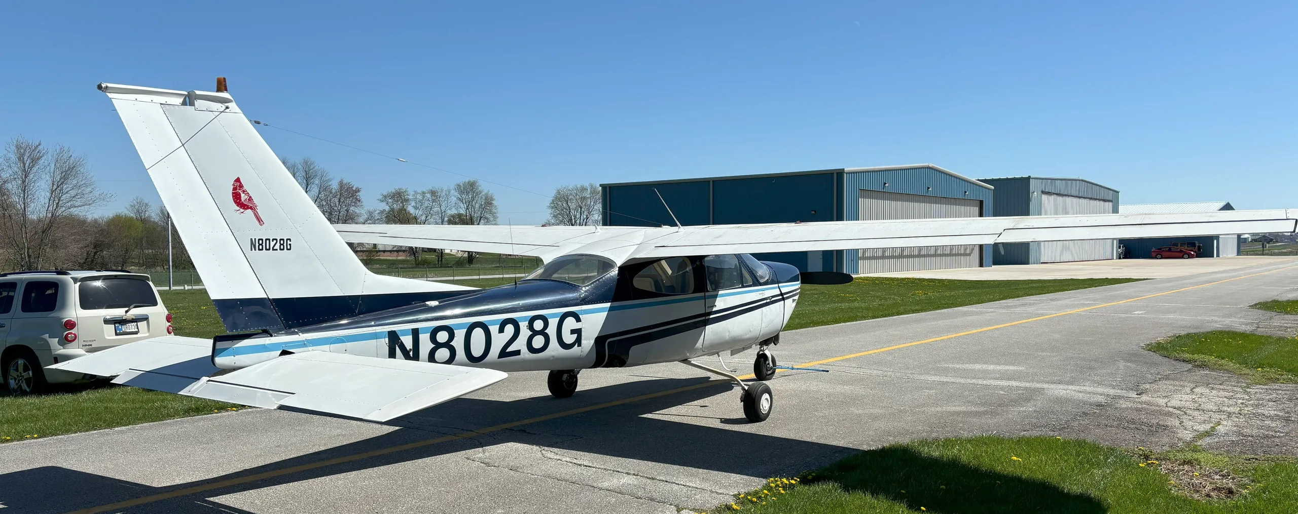 Exterior view of a 1971, N8028G.