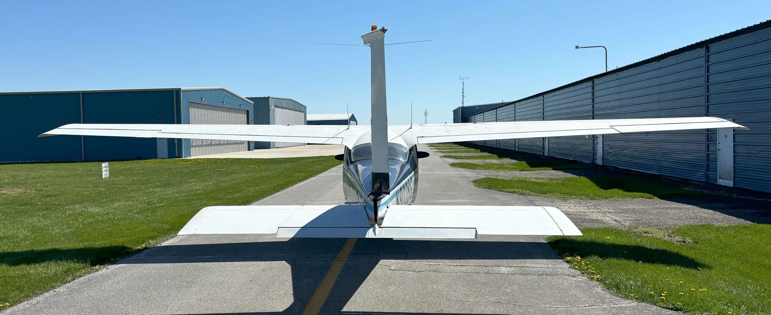 Exterior view of a 1971, N8028G.