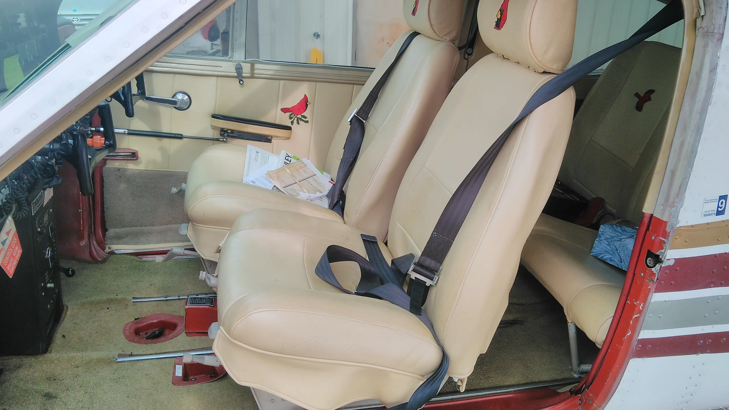 Cabin interior of a aircraft.