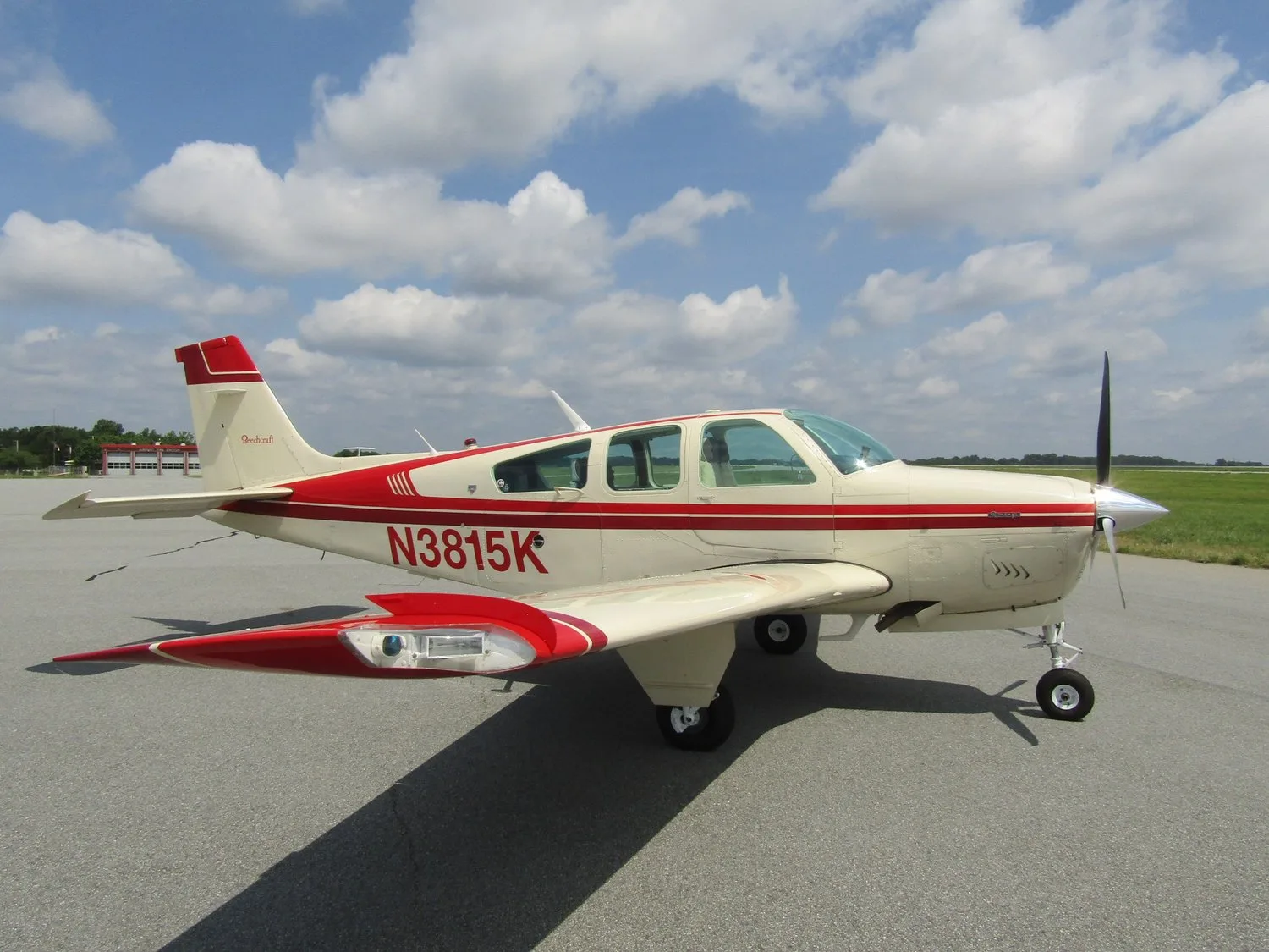 Exterior view of a 1981 Beechcraft N3815K 1981 F33A Bonanza.