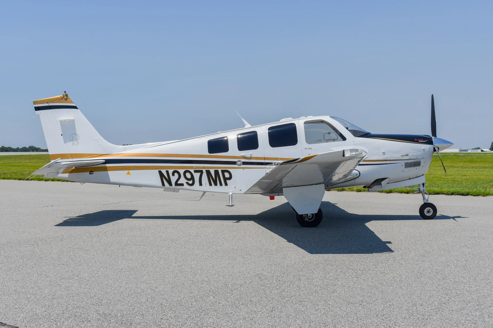 Exterior view of a 2024 Beechcraft N49EL 2024 G36 Bonanza.