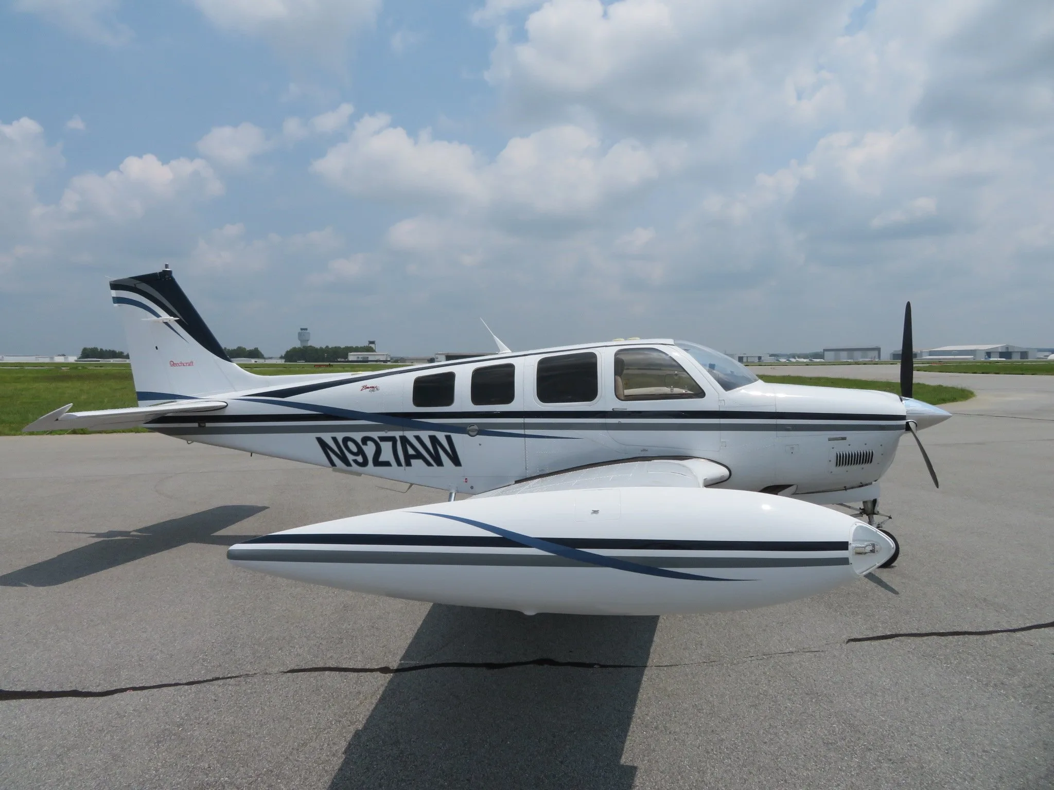 Exterior view of a 2002 Beechcraft BONANZA A36.