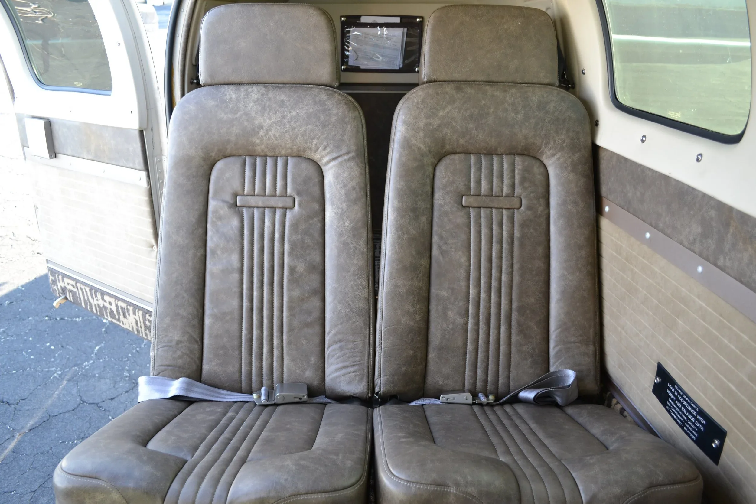 Cabin interior of a 1978 Beechcraft 58 Baron — Carolina Jet.