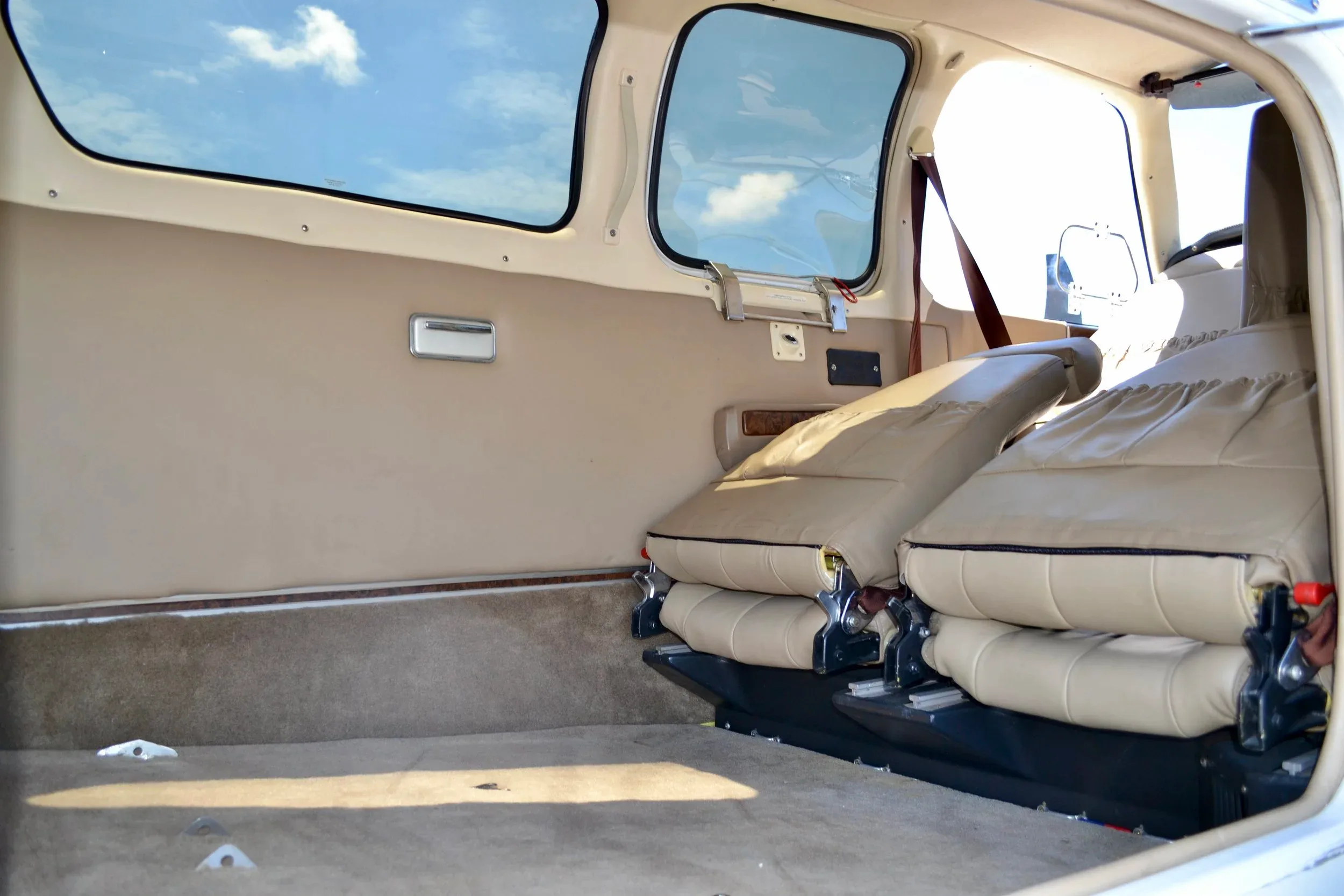 Cabin interior of a 1980 Beechcraft B55 President II Baron — Carolina Jet.