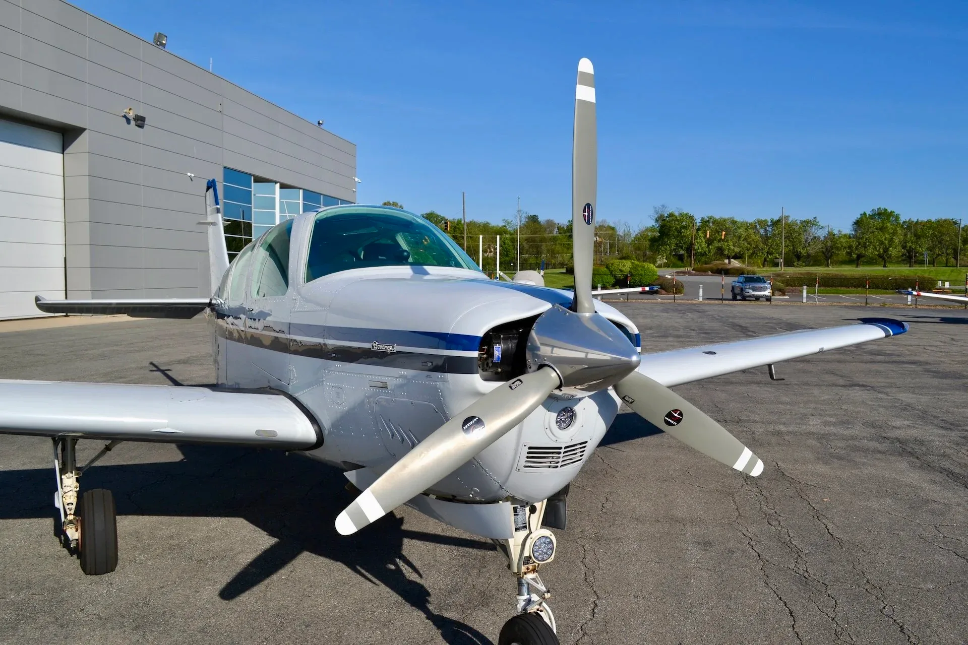 Engine detail of a 1993 Beechcraft F33A Bonanza — Carolina Jet.