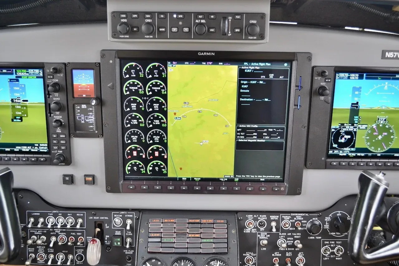 Avionics suite of a 1996 Beechcraft KING AIR 350 — Carolina Jet.