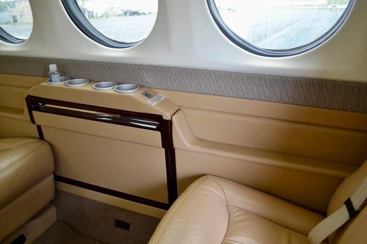 Cabin interior of a 1996 Beechcraft KING AIR 350 — Carolina Jet.