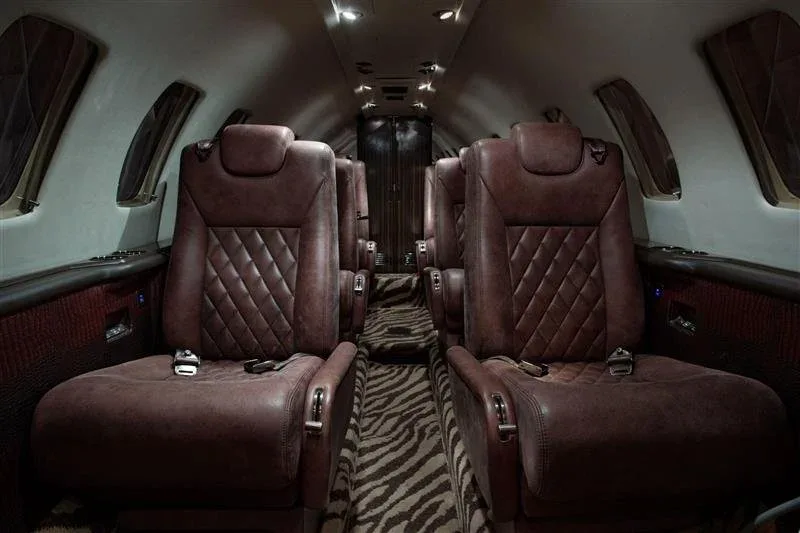 Cabin interior of a 1997 Cessna Citation Ultra — Carolina Jet.