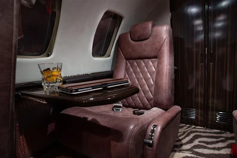 Cabin interior of a 1997 Cessna Citation Ultra — Carolina Jet.