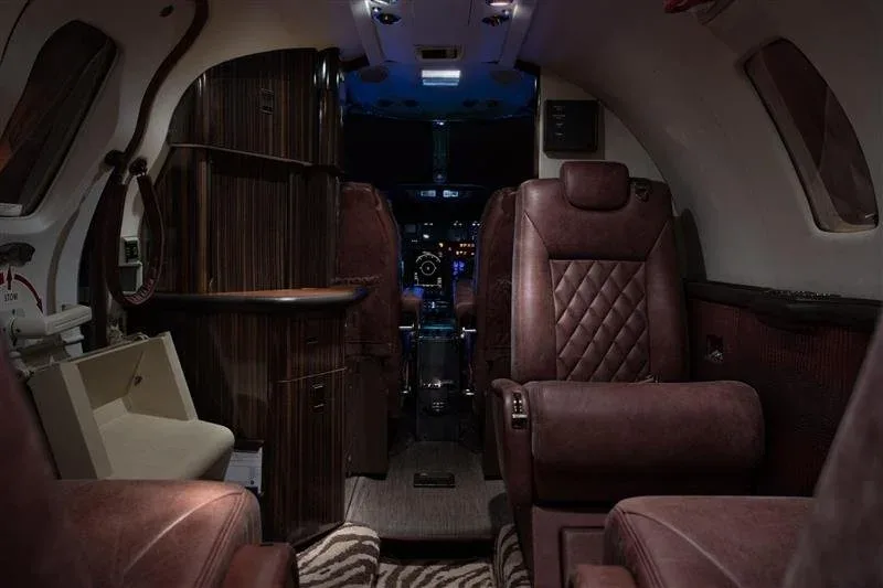 Cabin interior of a 1997 Cessna Citation Ultra — Carolina Jet.
