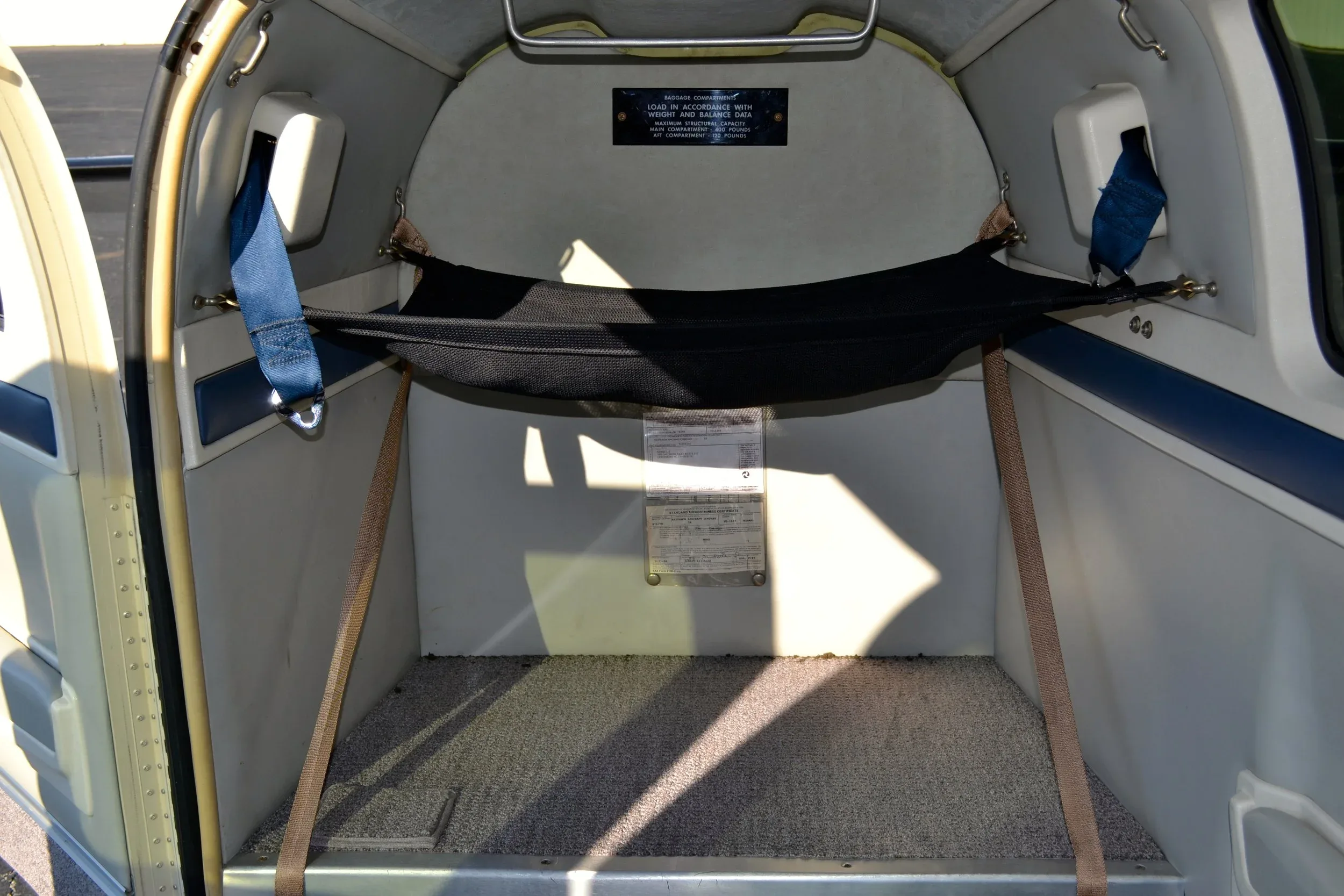 Cabin interior of a 1998 Beechcraft 58 Baron — Carolina Jet.