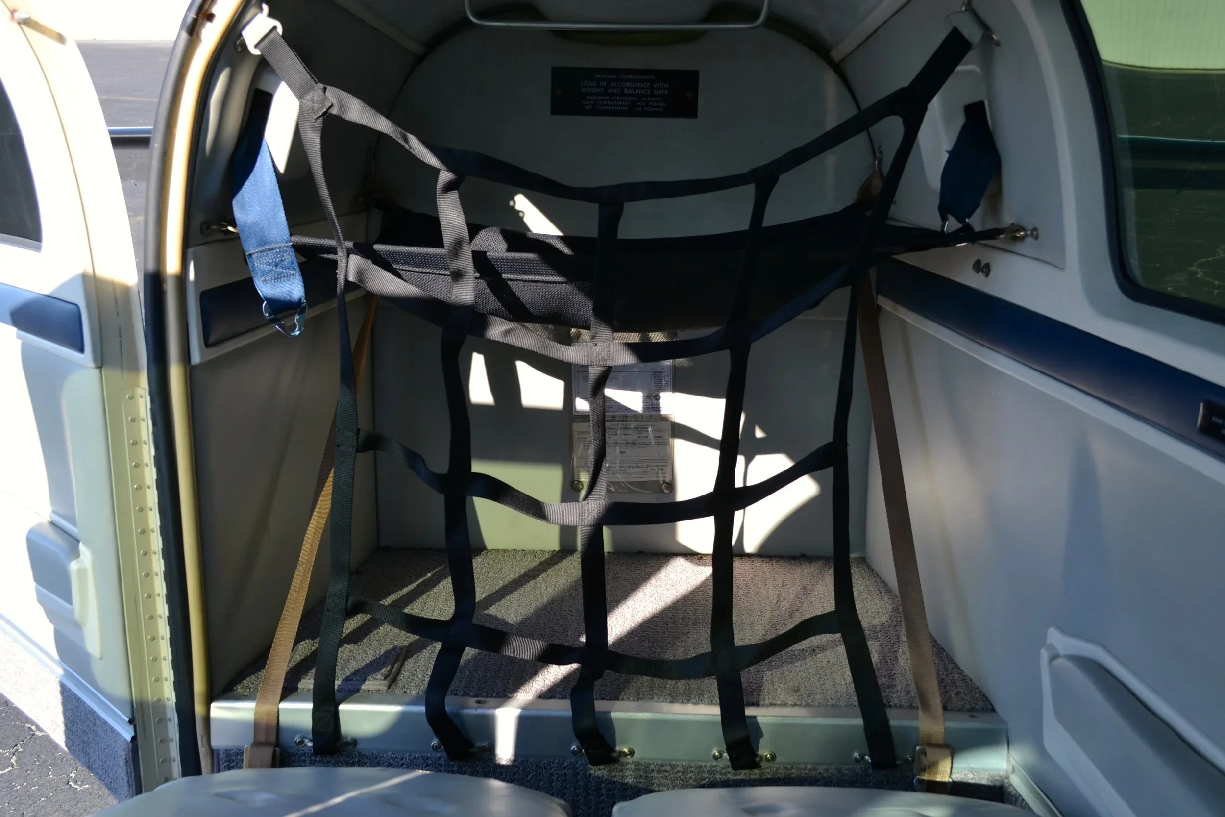 Cabin interior of a 1998 Beechcraft 58 Baron — Carolina Jet.