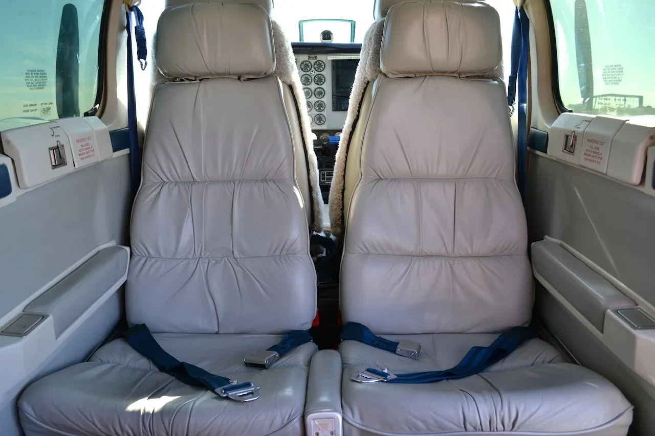 Cabin interior of a 1998 Beechcraft 58 Baron — Carolina Jet.