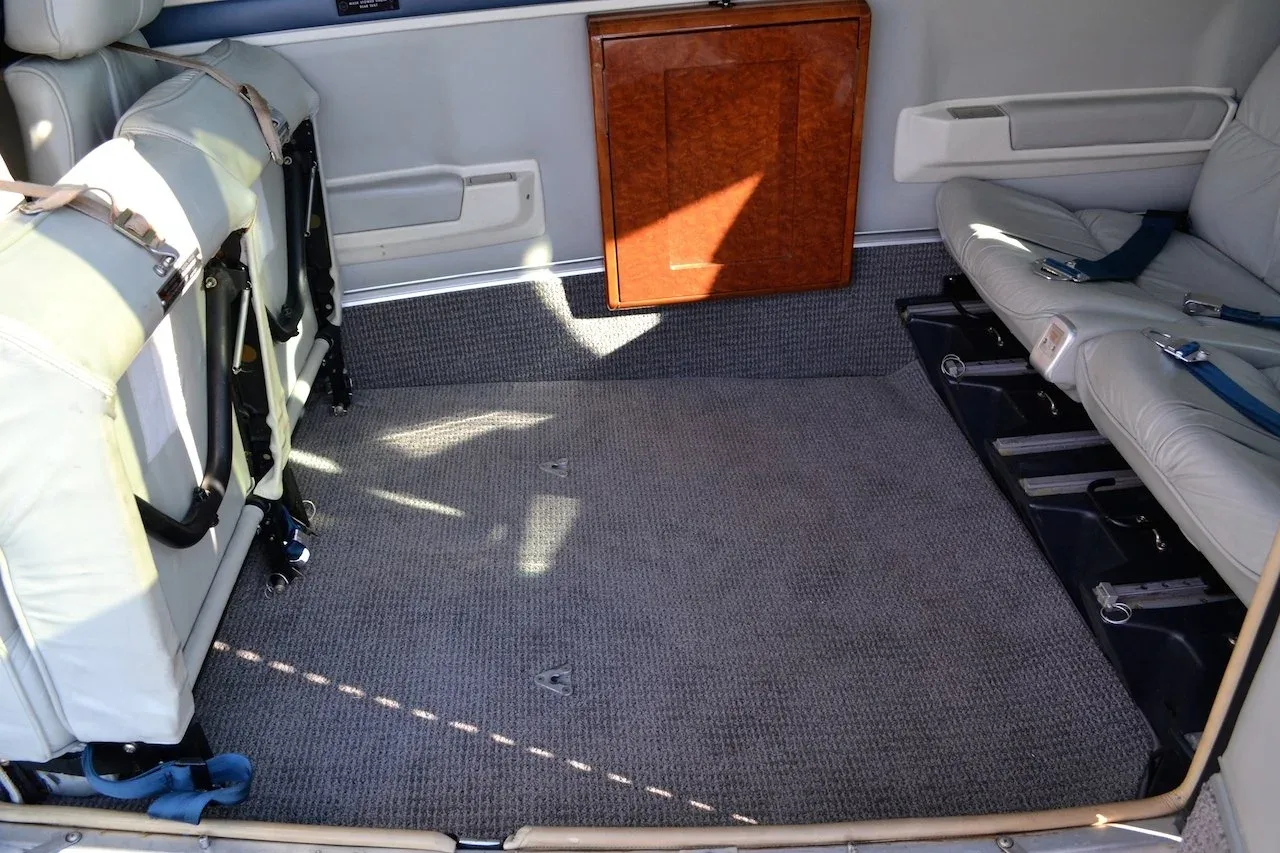 Cabin interior of a 1998 Beechcraft 58 Baron — Carolina Jet.