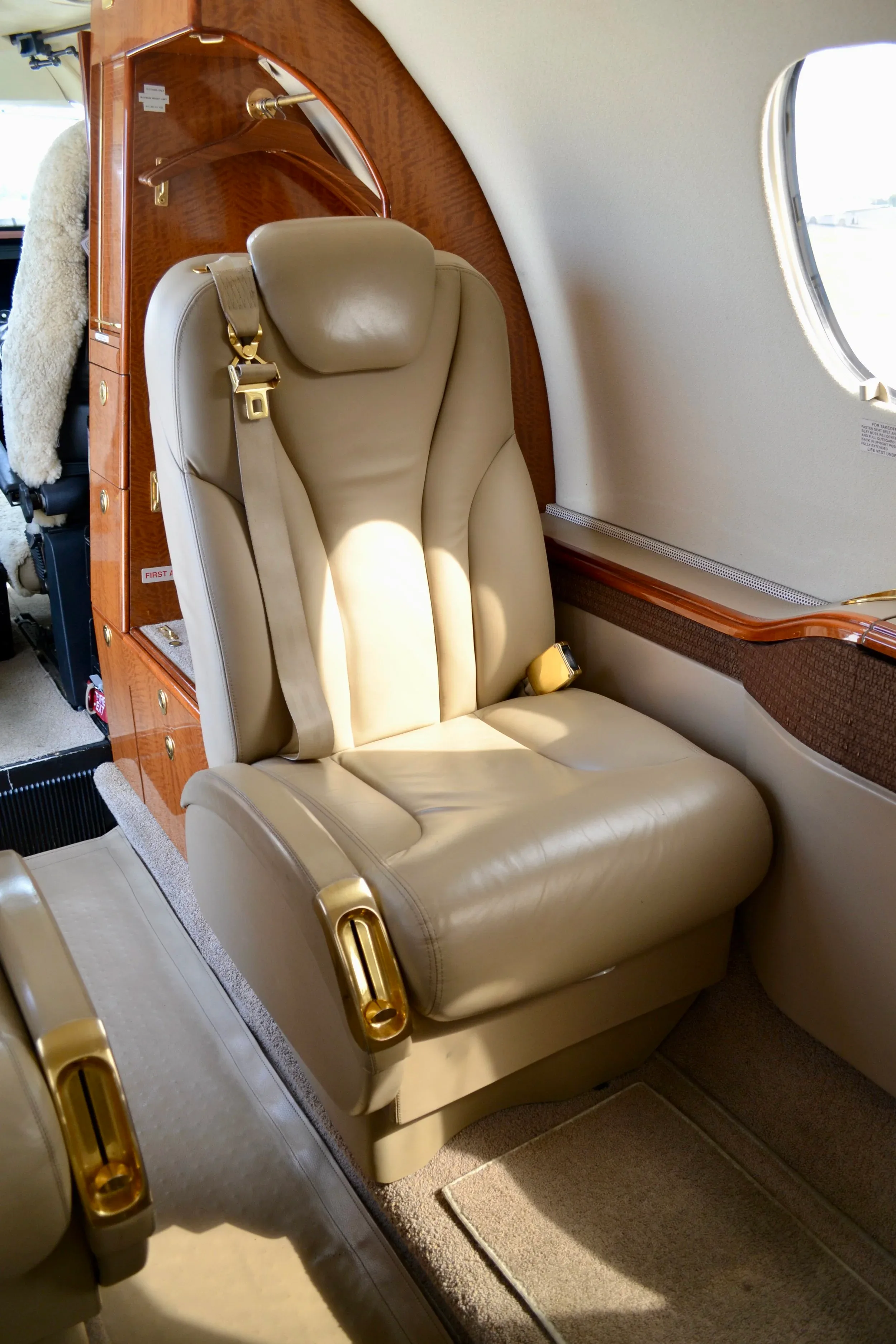 Cabin interior of a 2009 Beechcraft Premier IA — Carolina Jet.